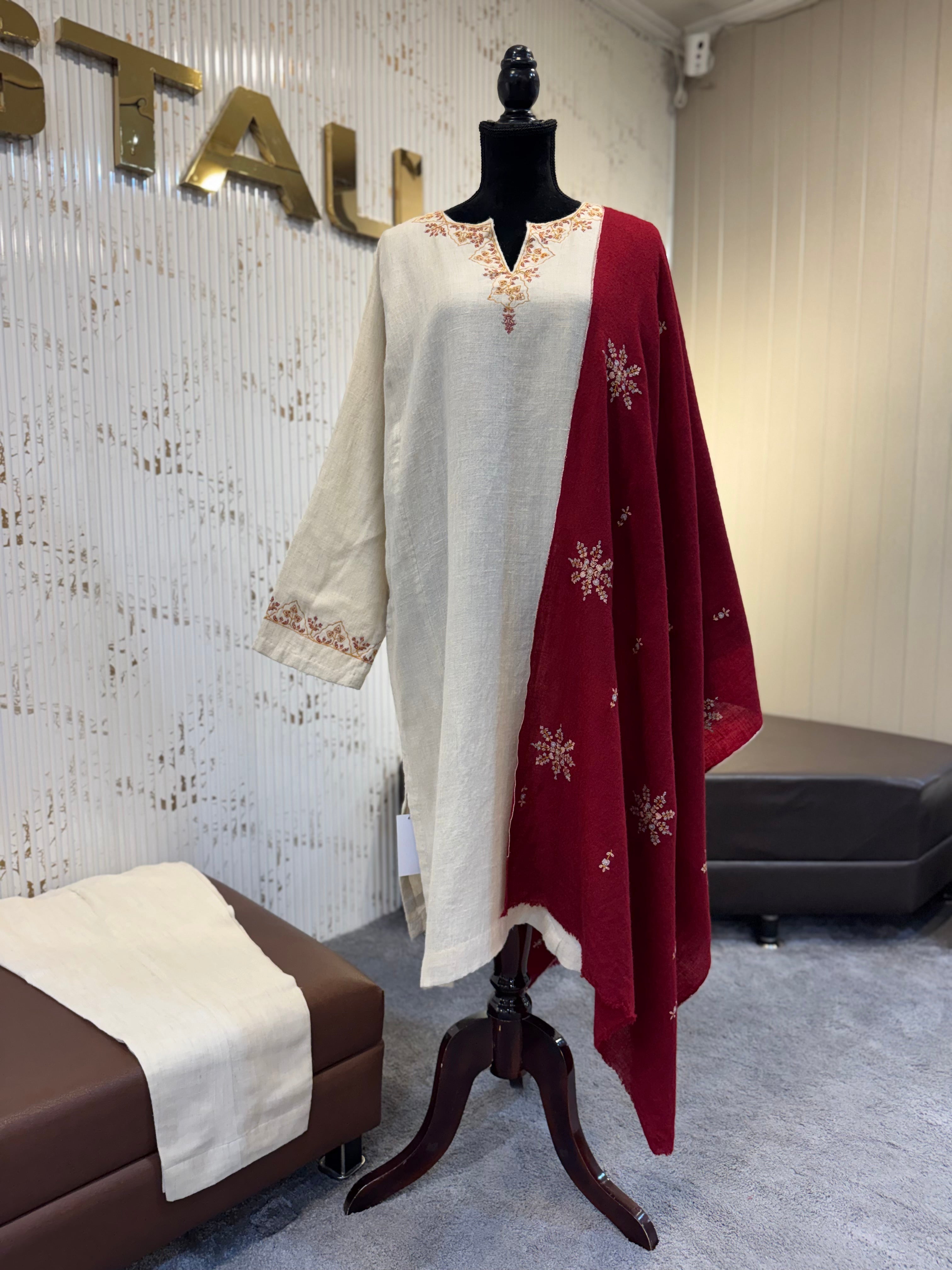 Pure Pashmina blend 2piece pwb641