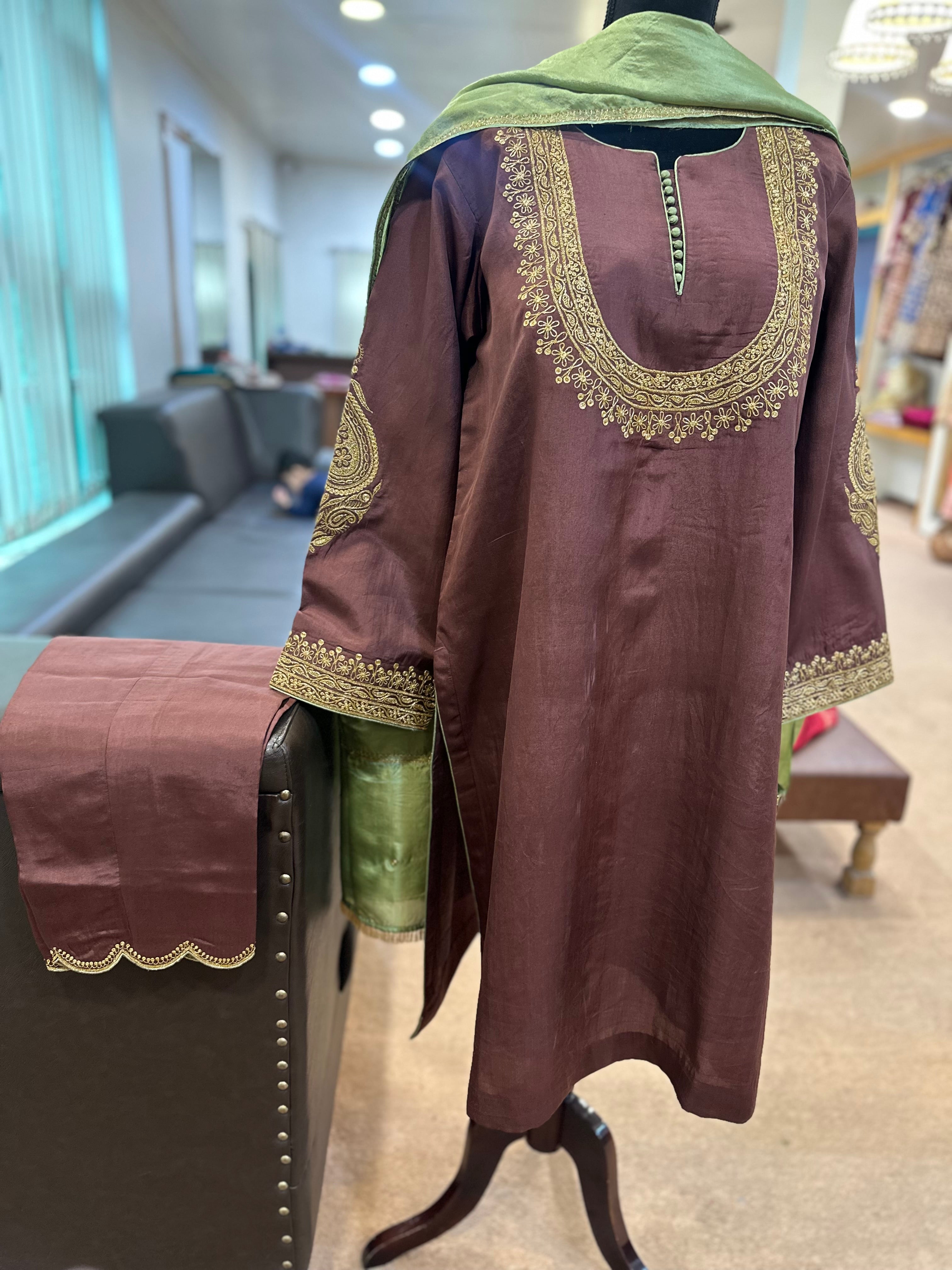 Puresilk 3 piece kurta set