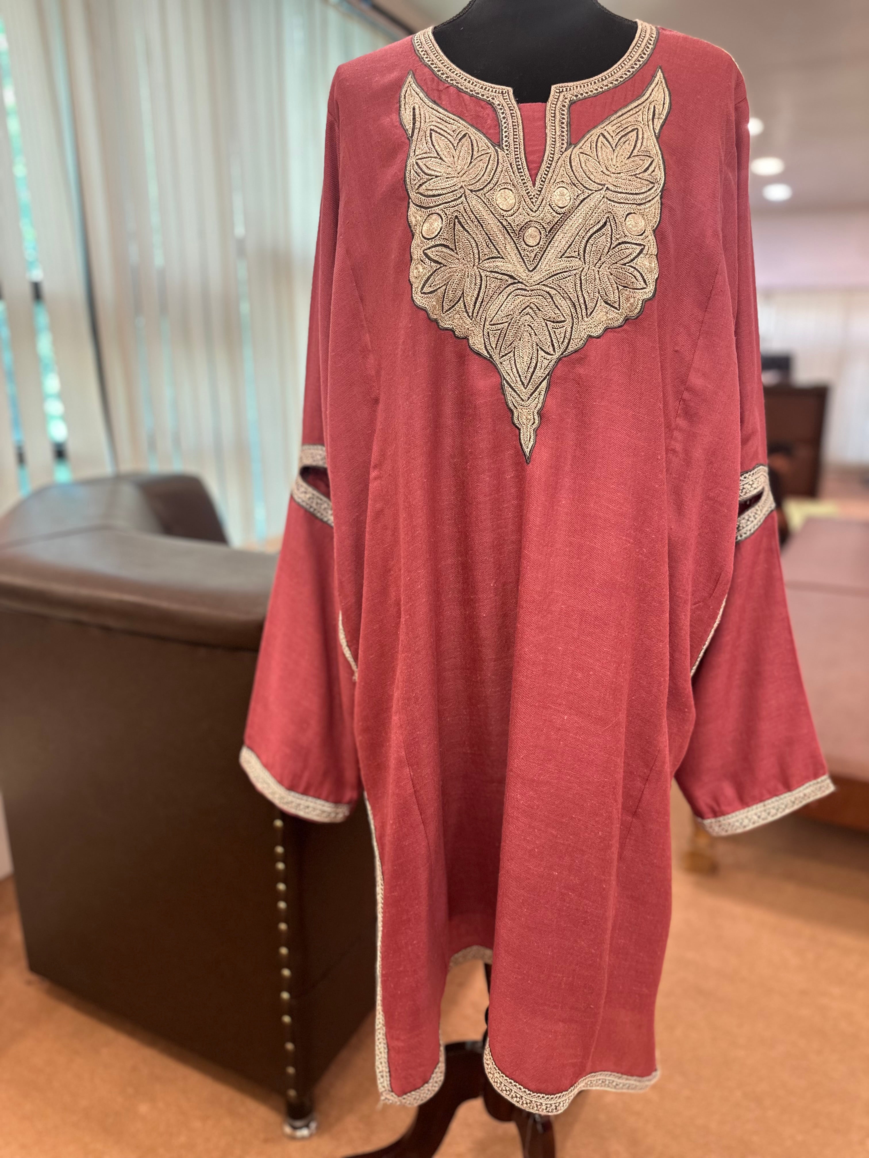 Handtilla purepashmina Qorab pheran pwb325