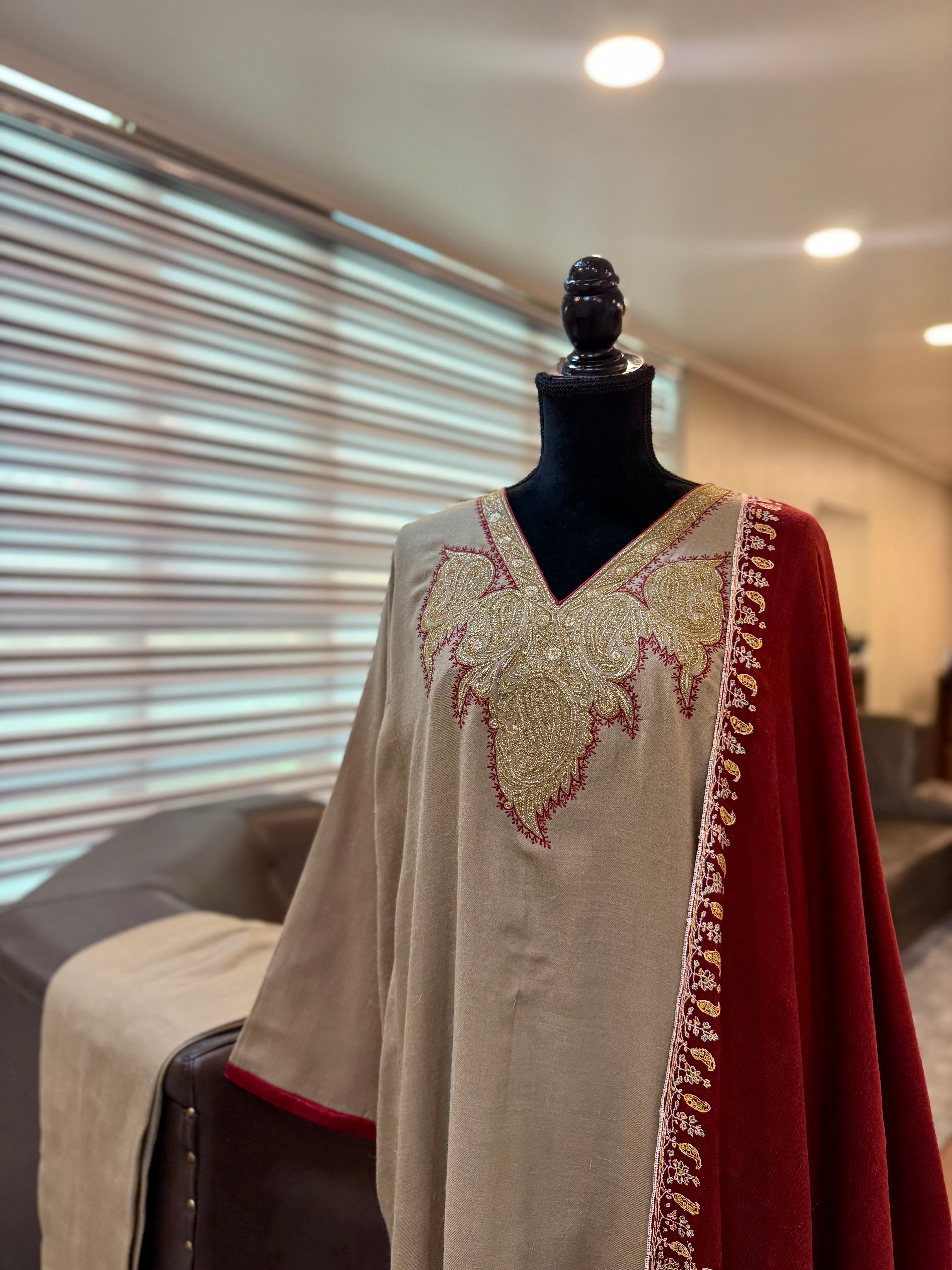 Purepashmina blend 2 piece pheran set