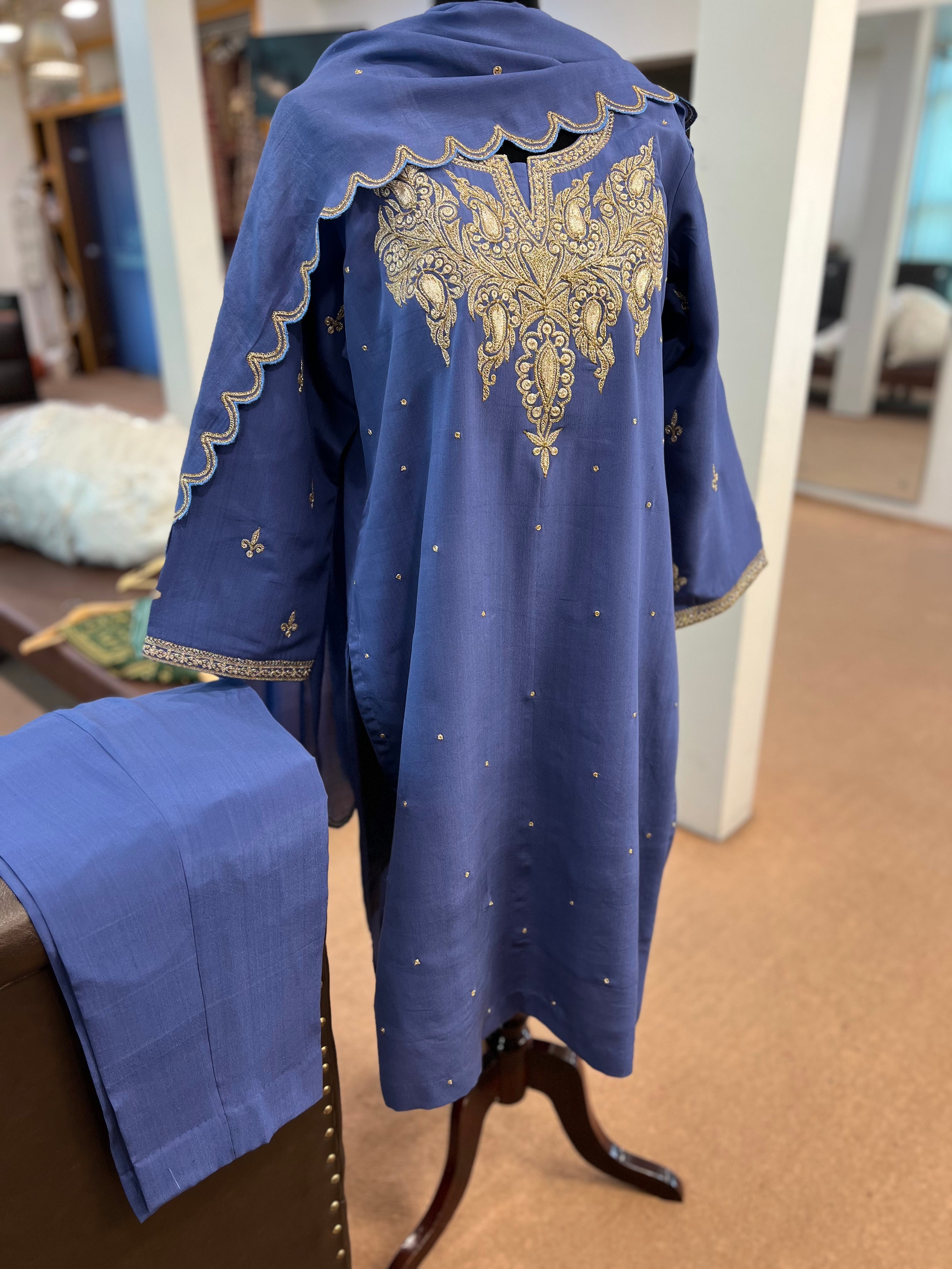 Pure crepe kurta set 3pc MTKS802