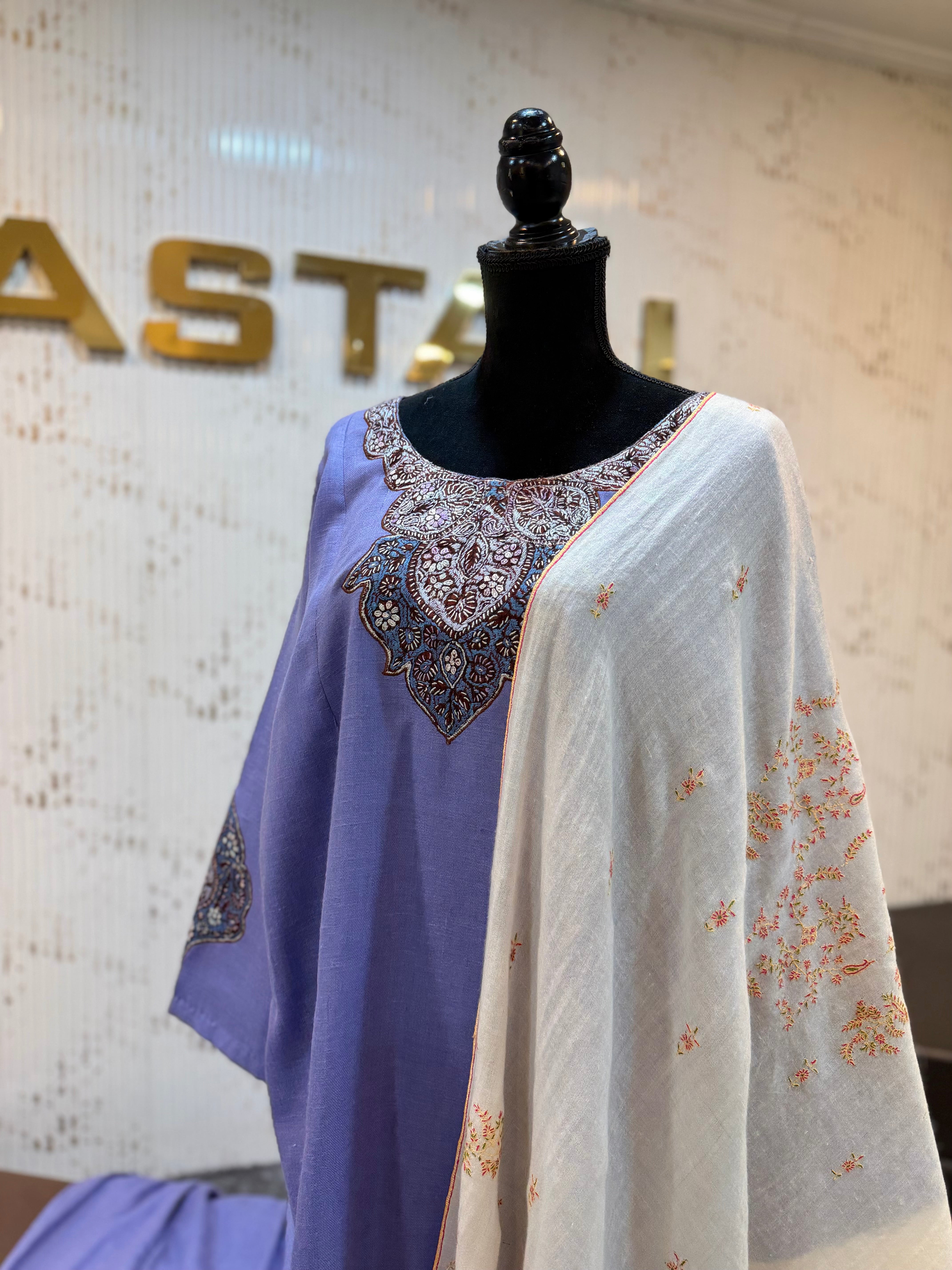 Purepashmina blend 2 pc kurta set pwb553