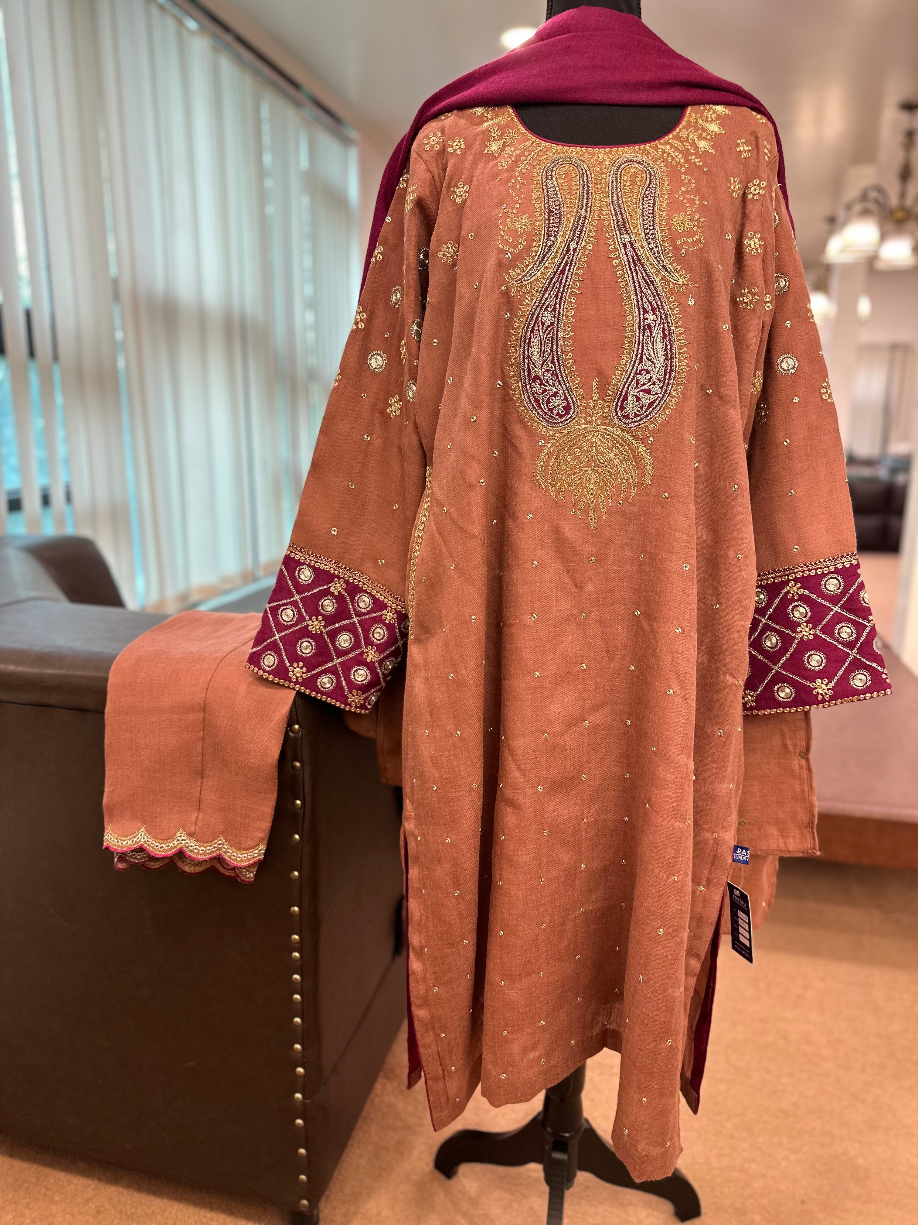 Purepashmina blend kurta set pwb373