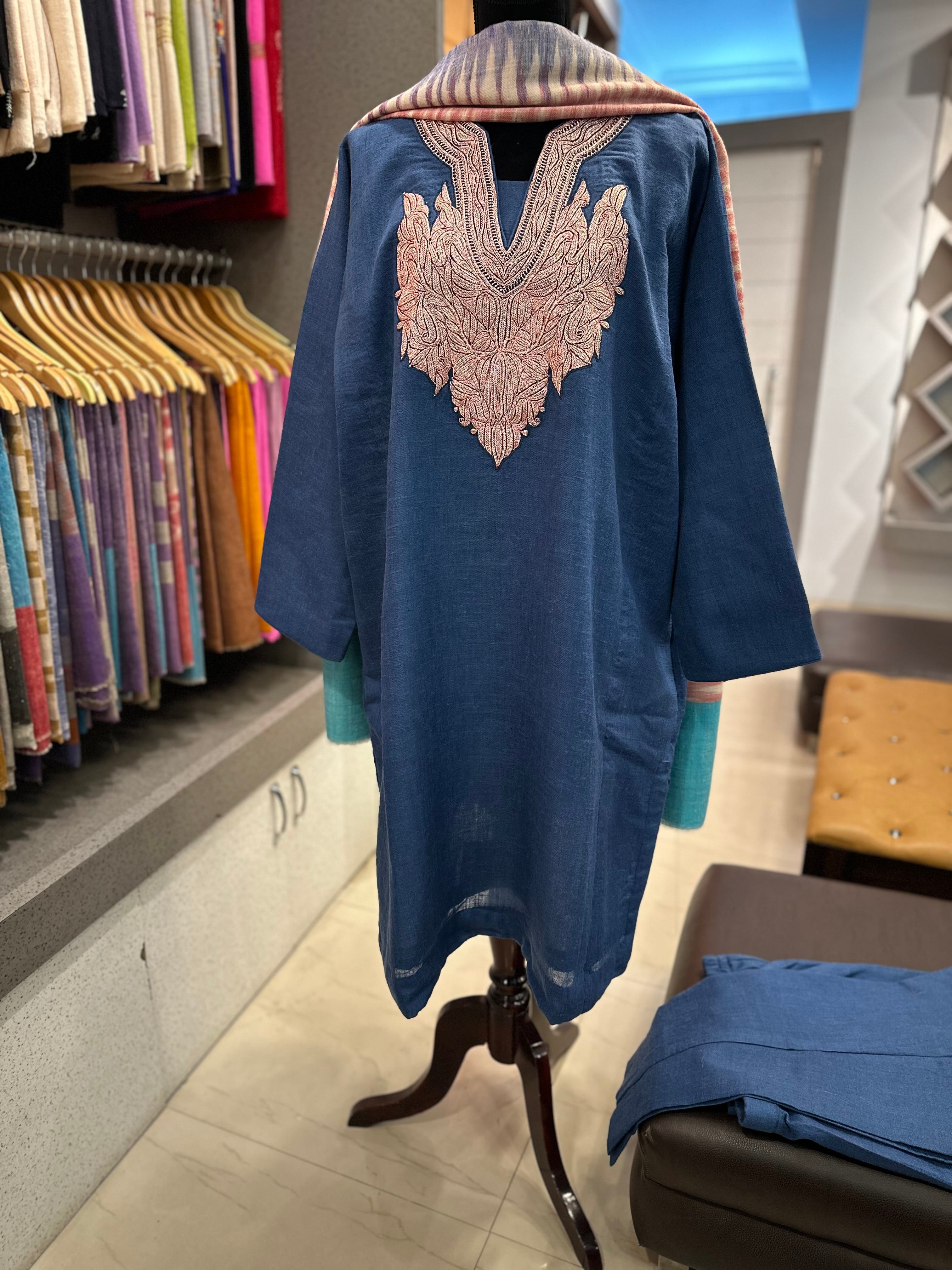 Purepashmina blend pheran set pwb497