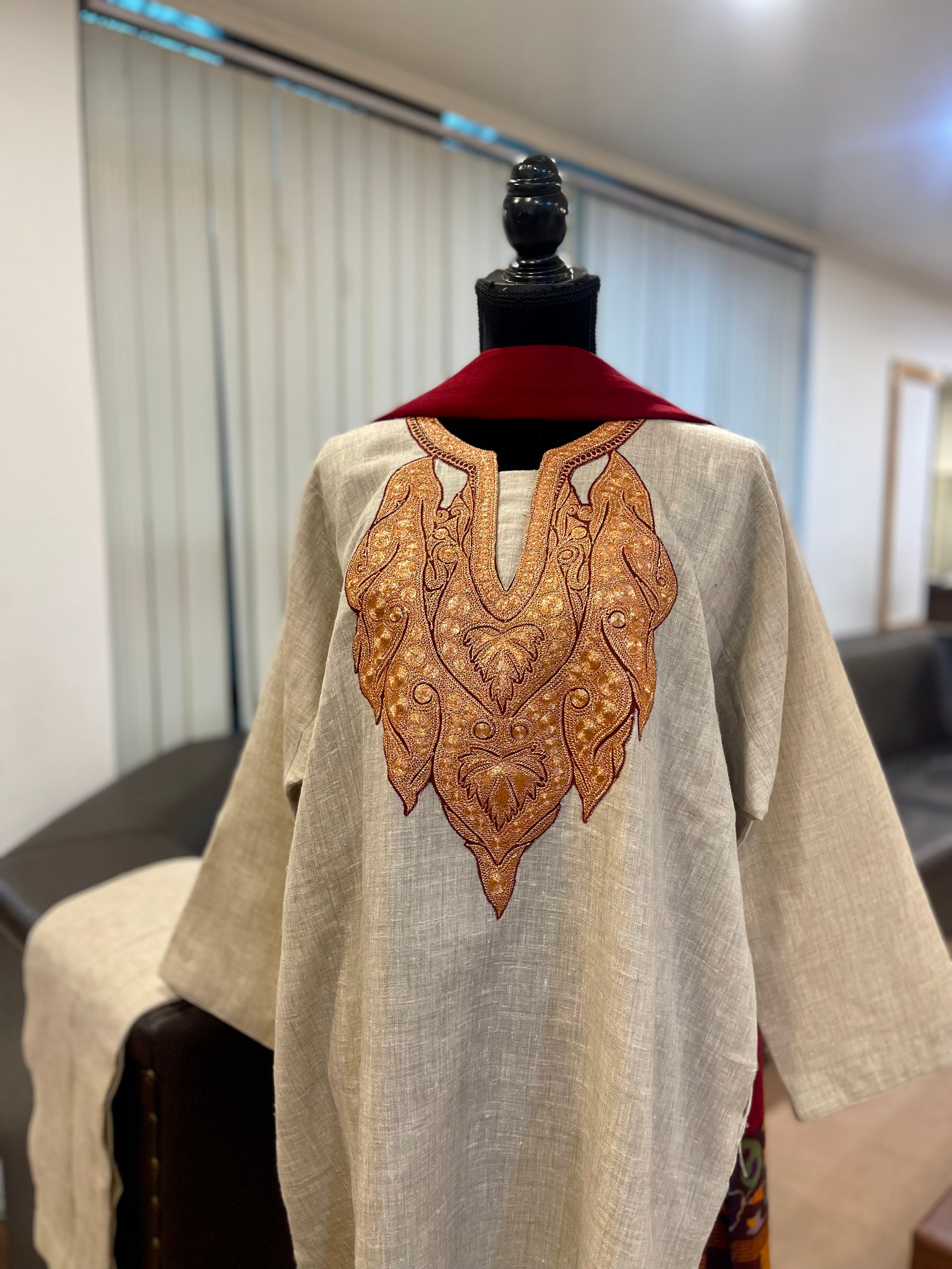 Purepashmina blend pheran set pwb491