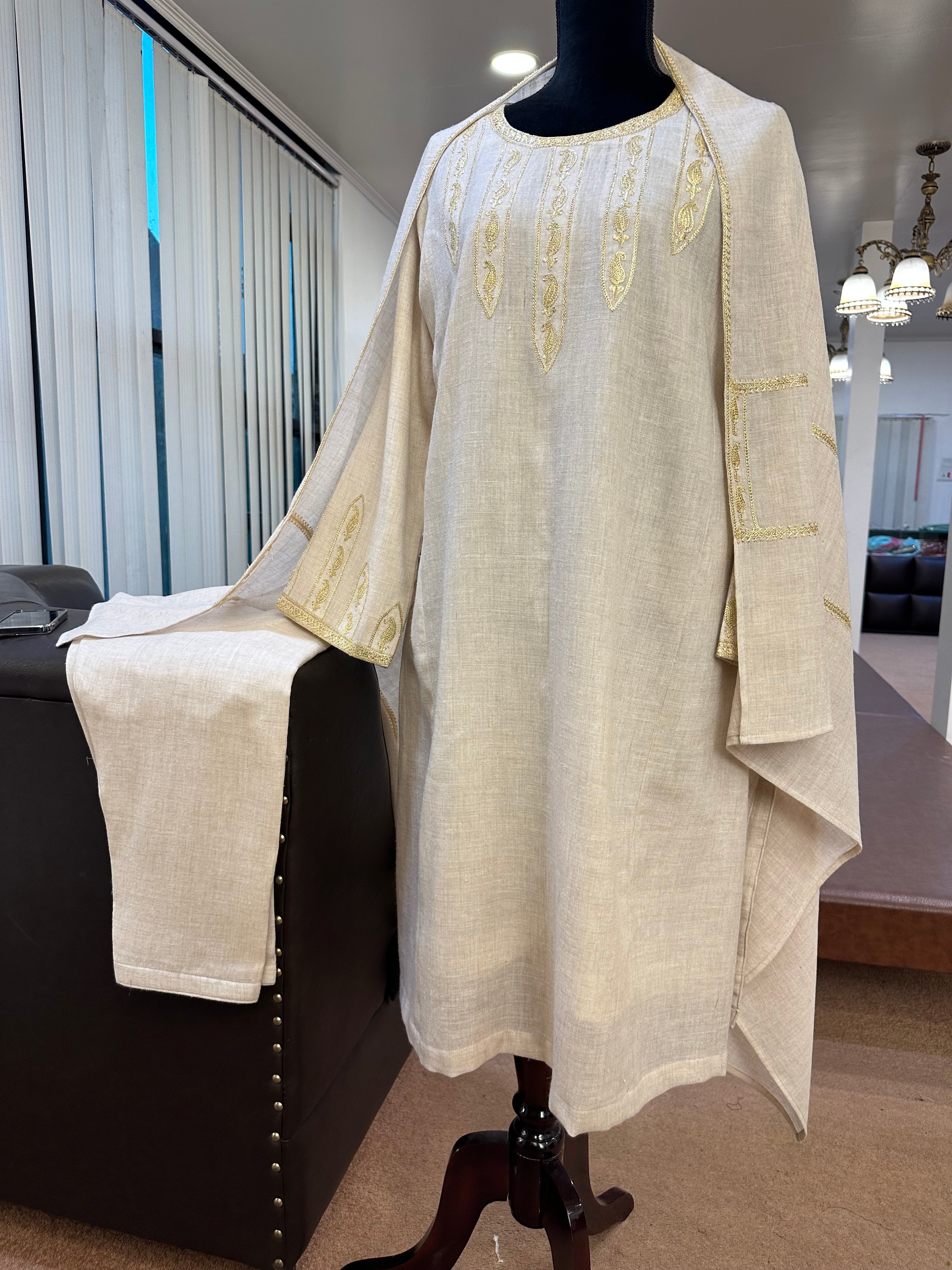Pashmina blend kurta set