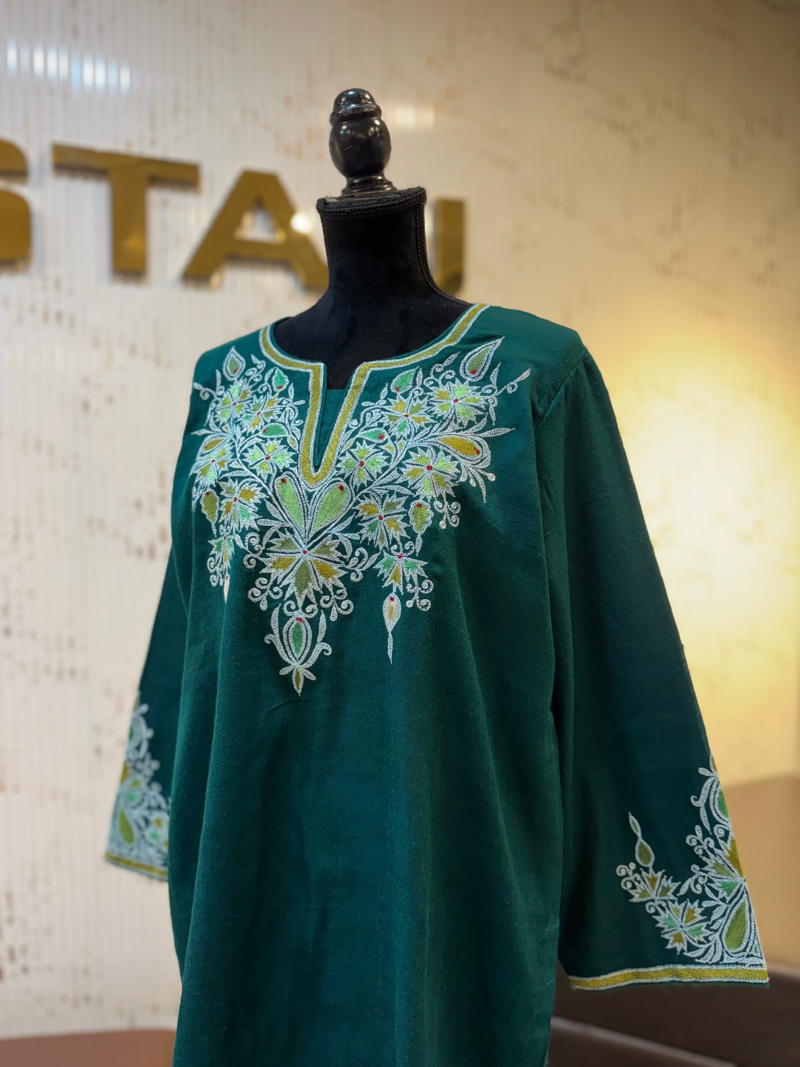 Purepashmina blend pheran pwb582