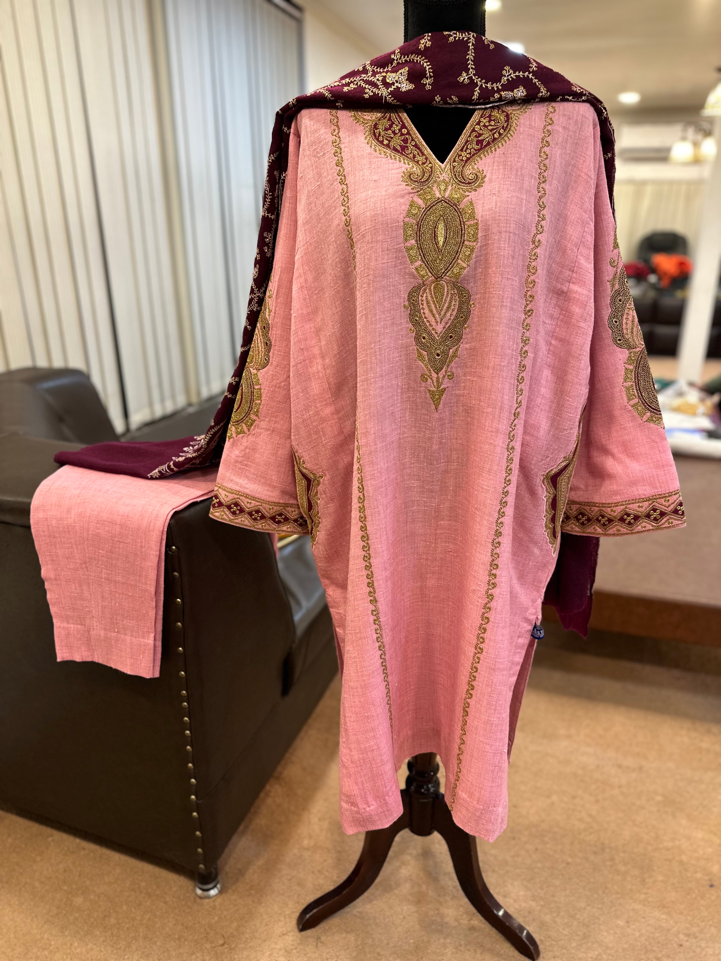 Purepashmina blend pheran set pwb492