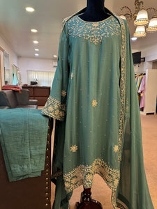 Sharara dress handembroidered
