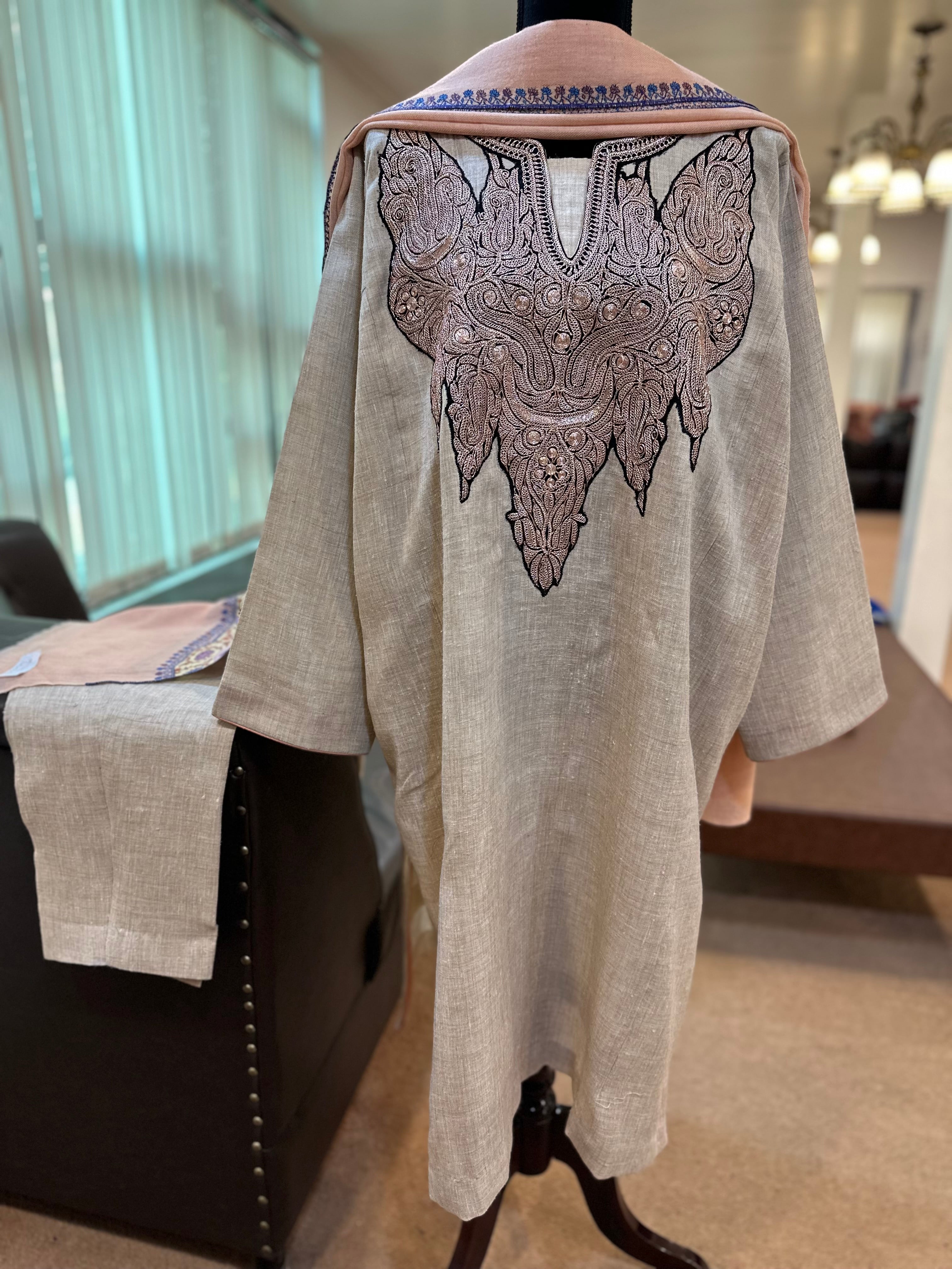 Purepashmina blend pheran set pwb490