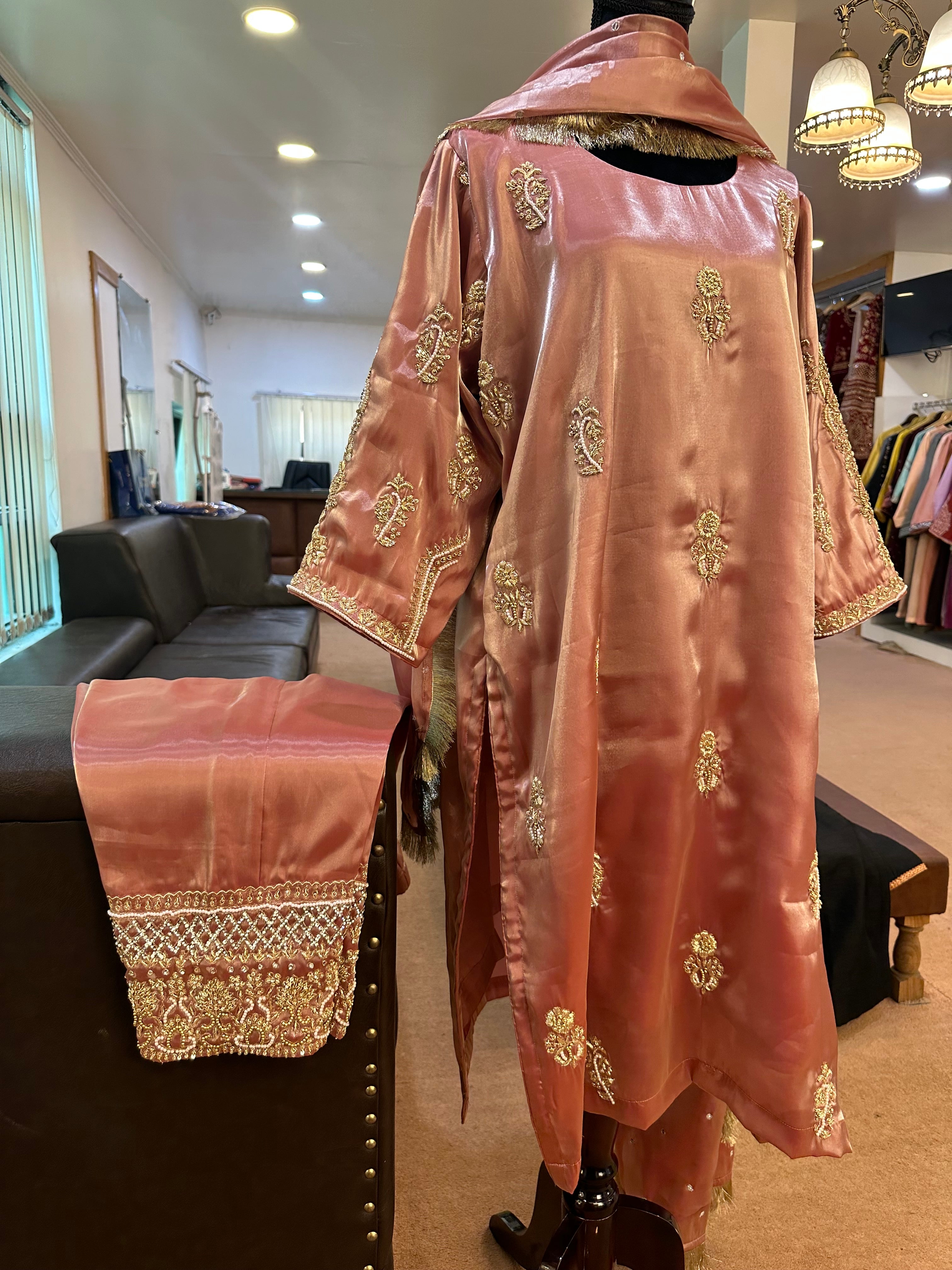 Hand embroidered dress