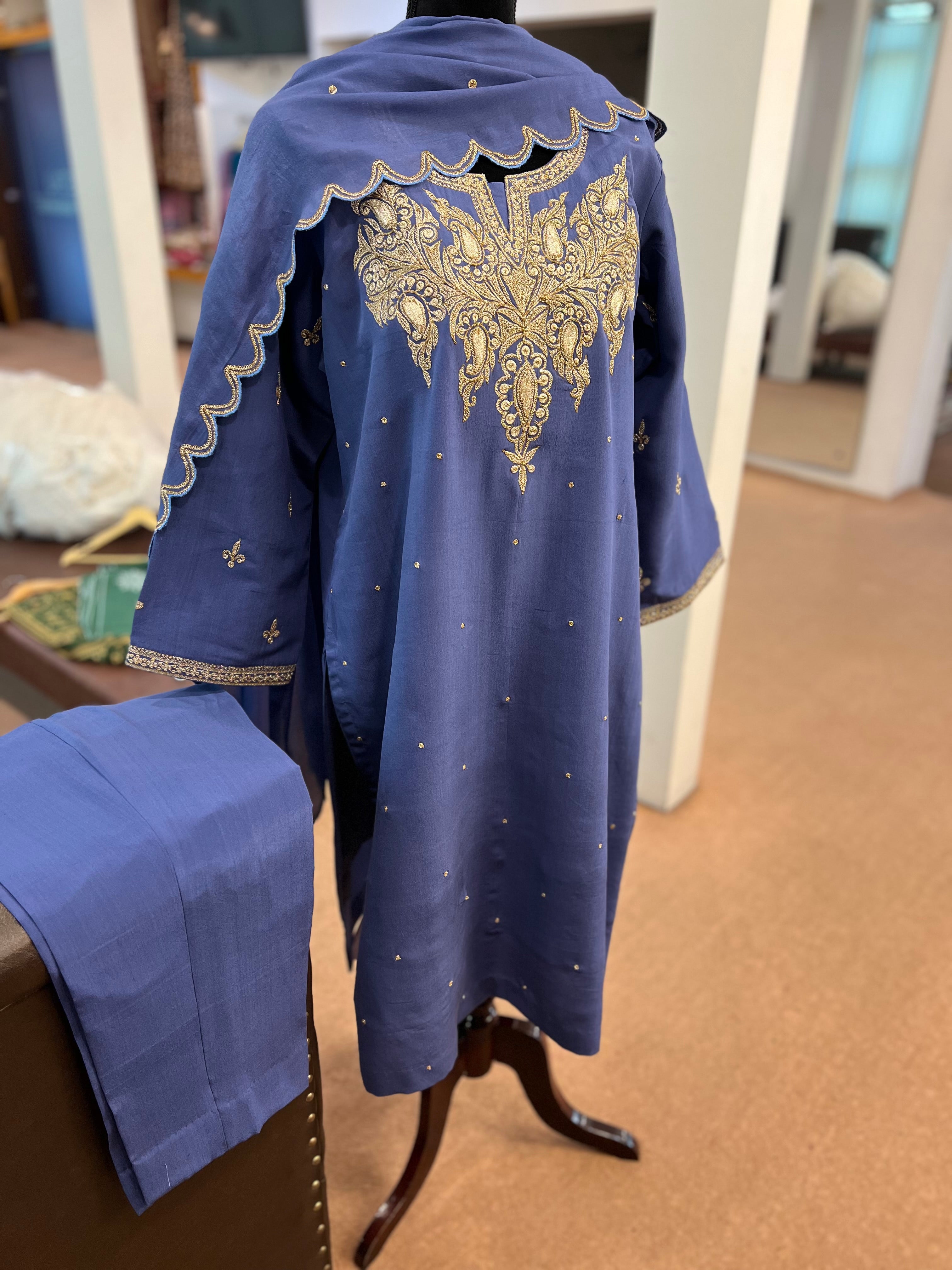 Pure crepe kurta set 3pc MTKS802