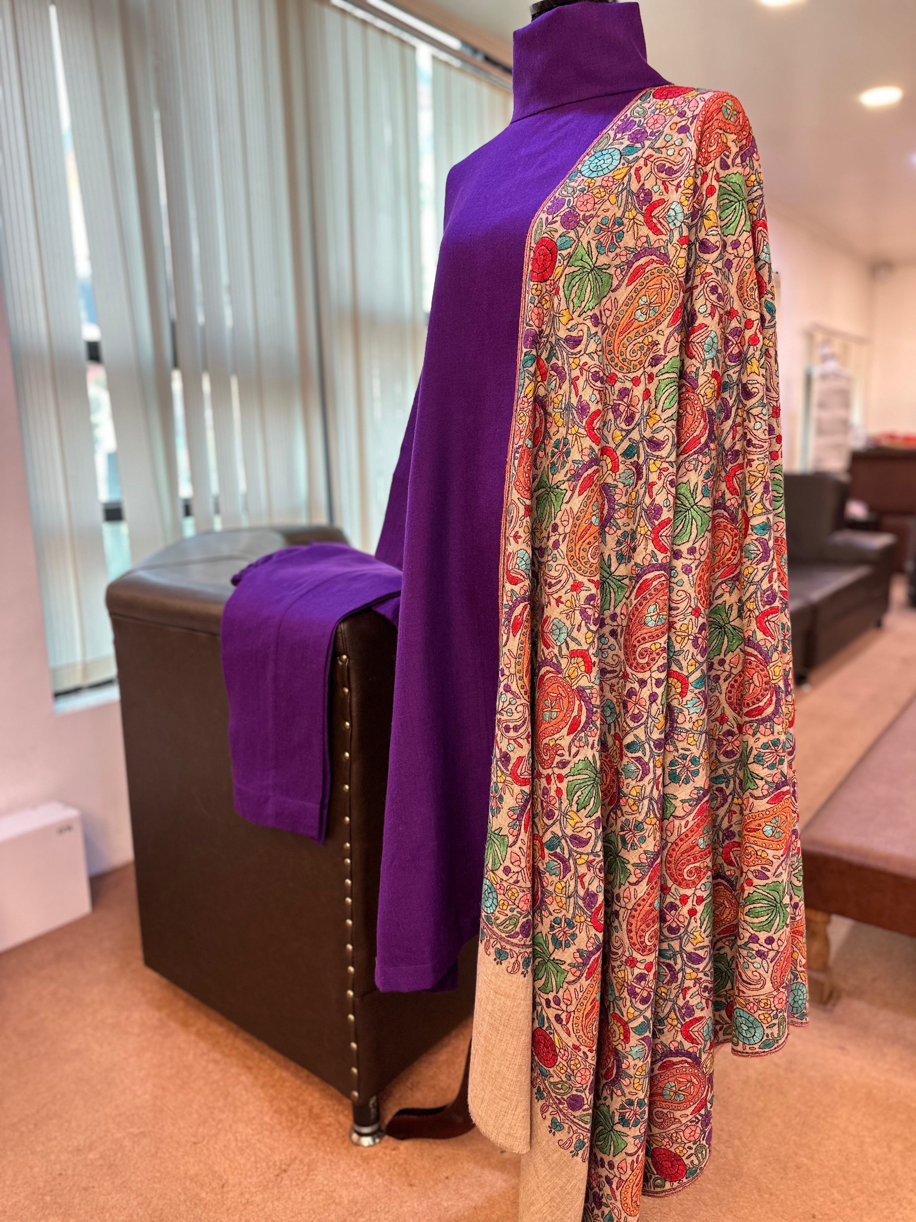 Pashmina blend kurta set