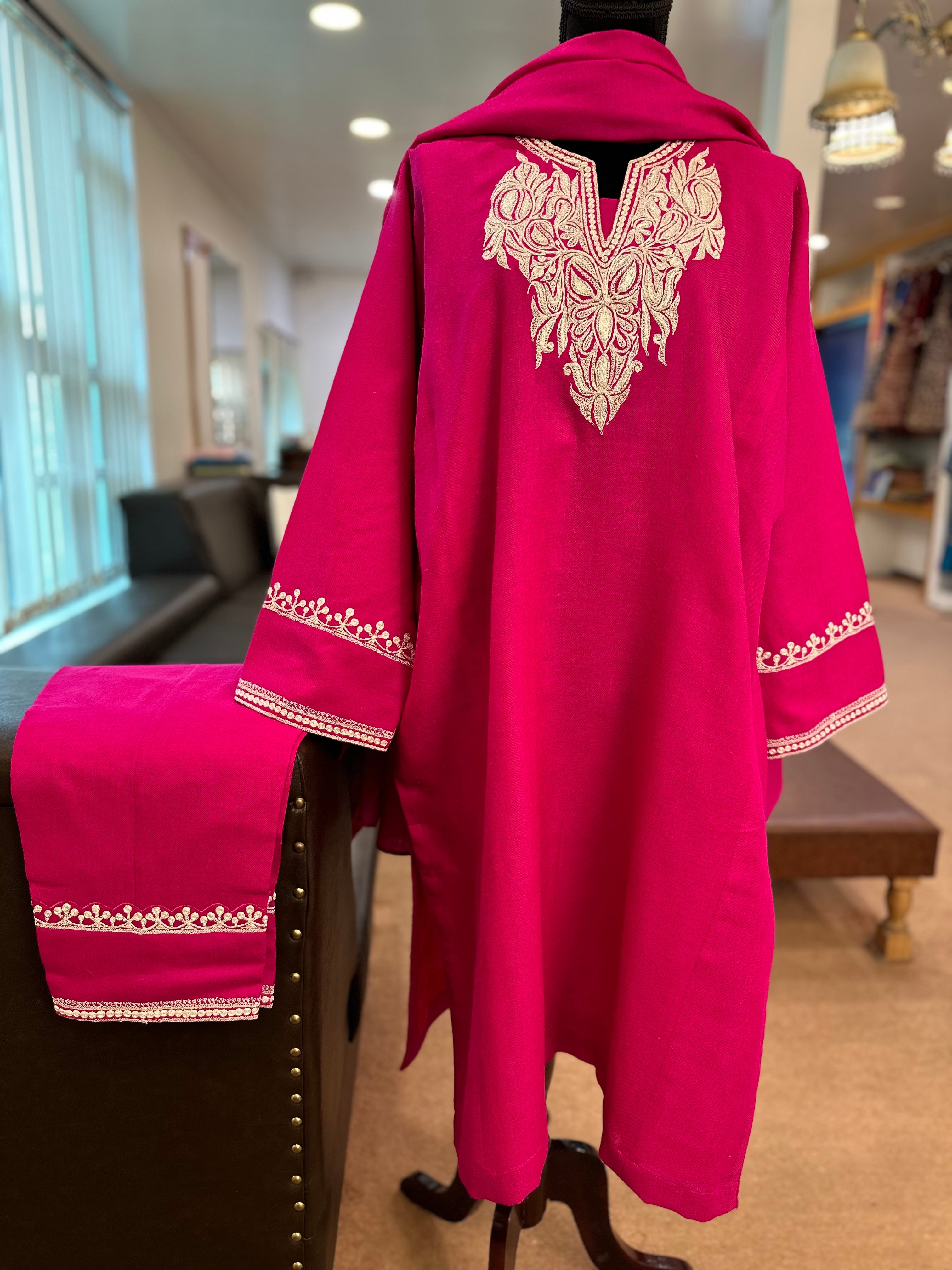 Purepashmina blend pheran set pwb299