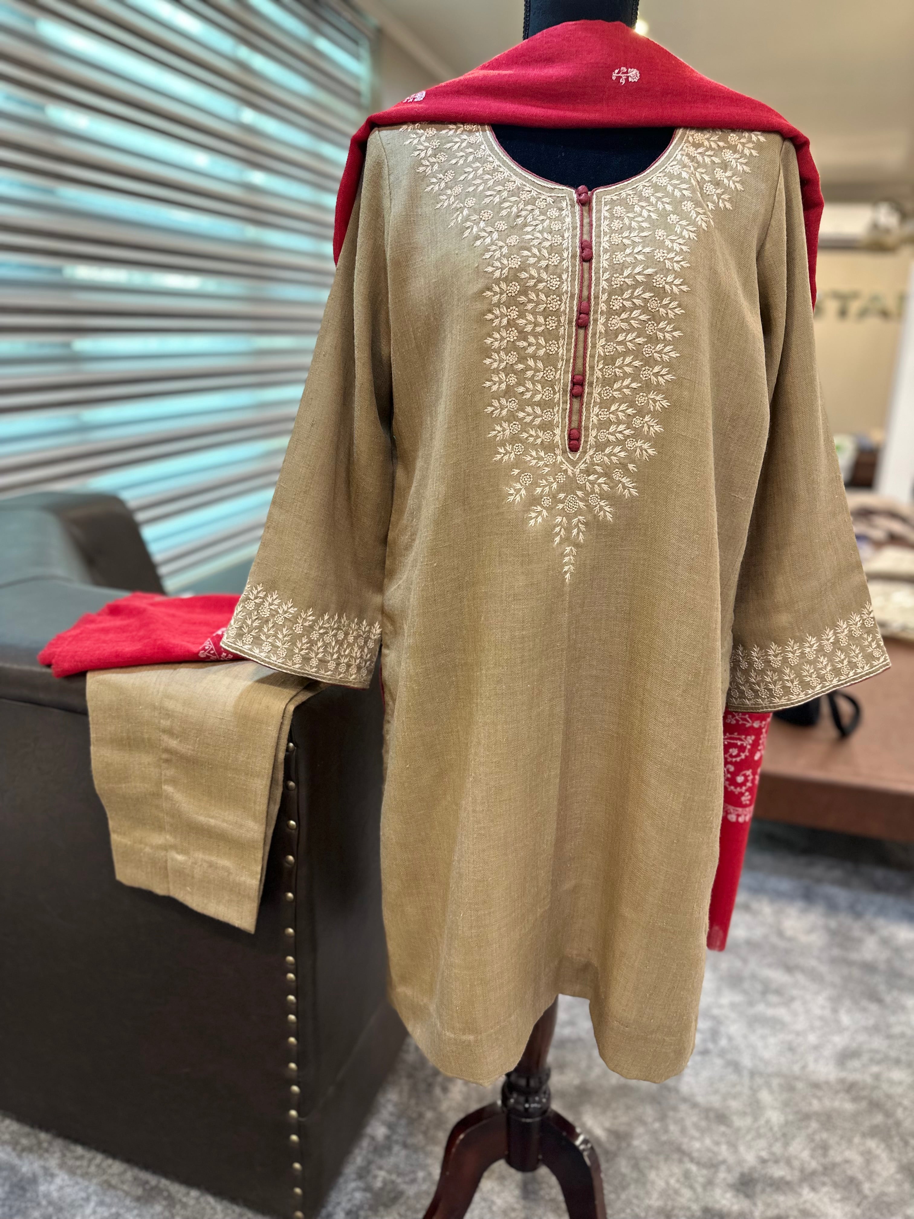 Purepashmina blend 2 piece kurta set