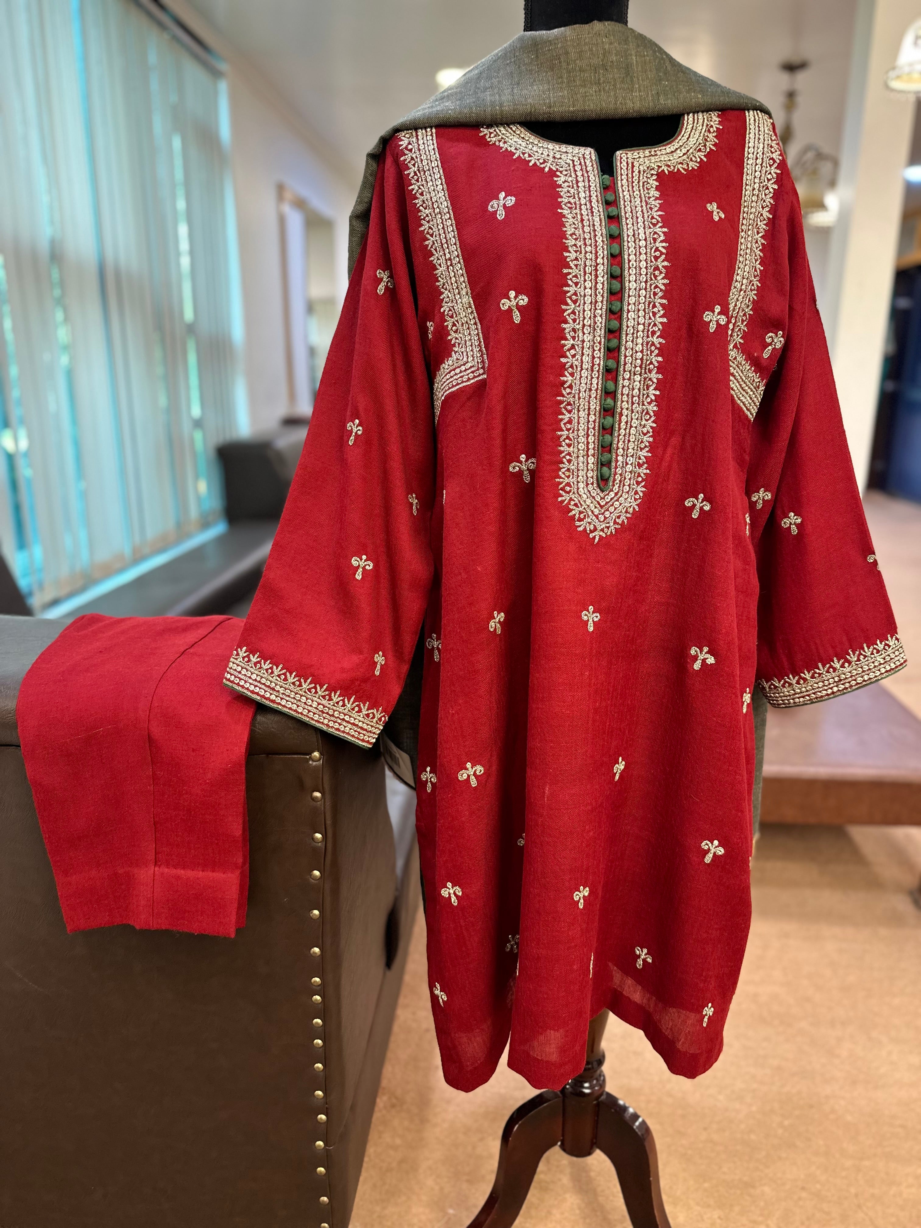 Purepashmina blend kurta set pwb340