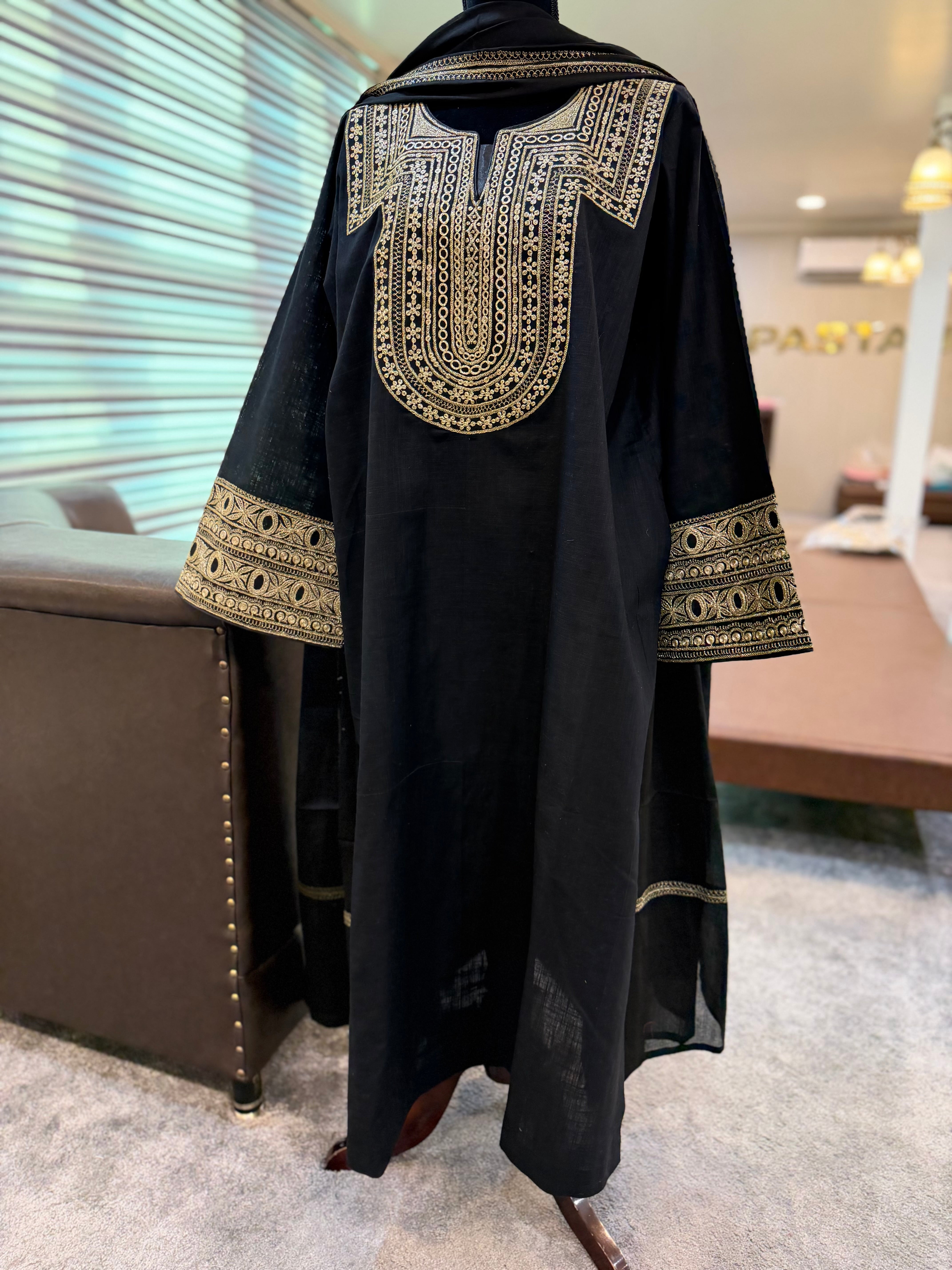 Purelinen cotton 2 piece abaya style