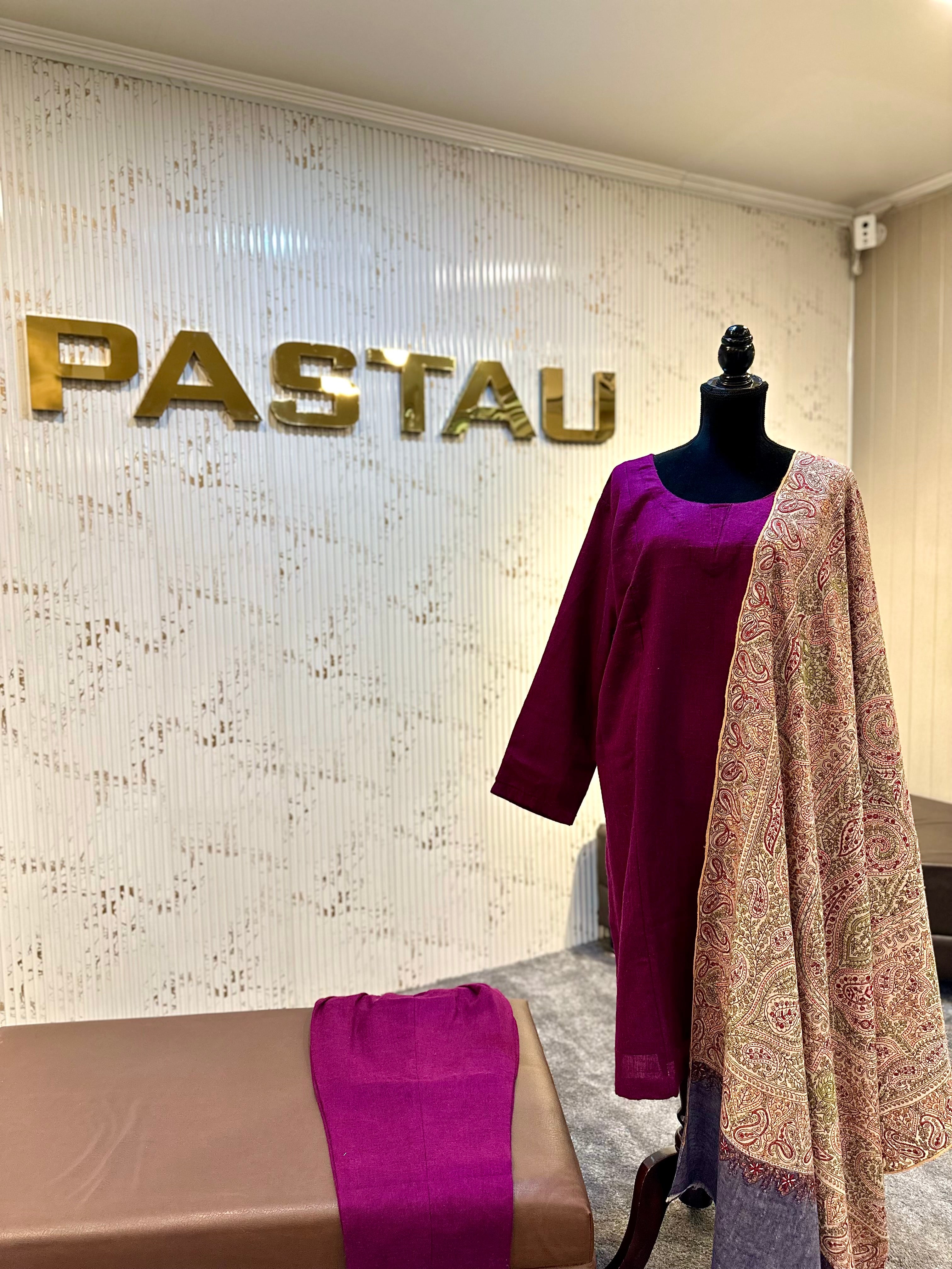 Purepashmina blend pheran set pwb524