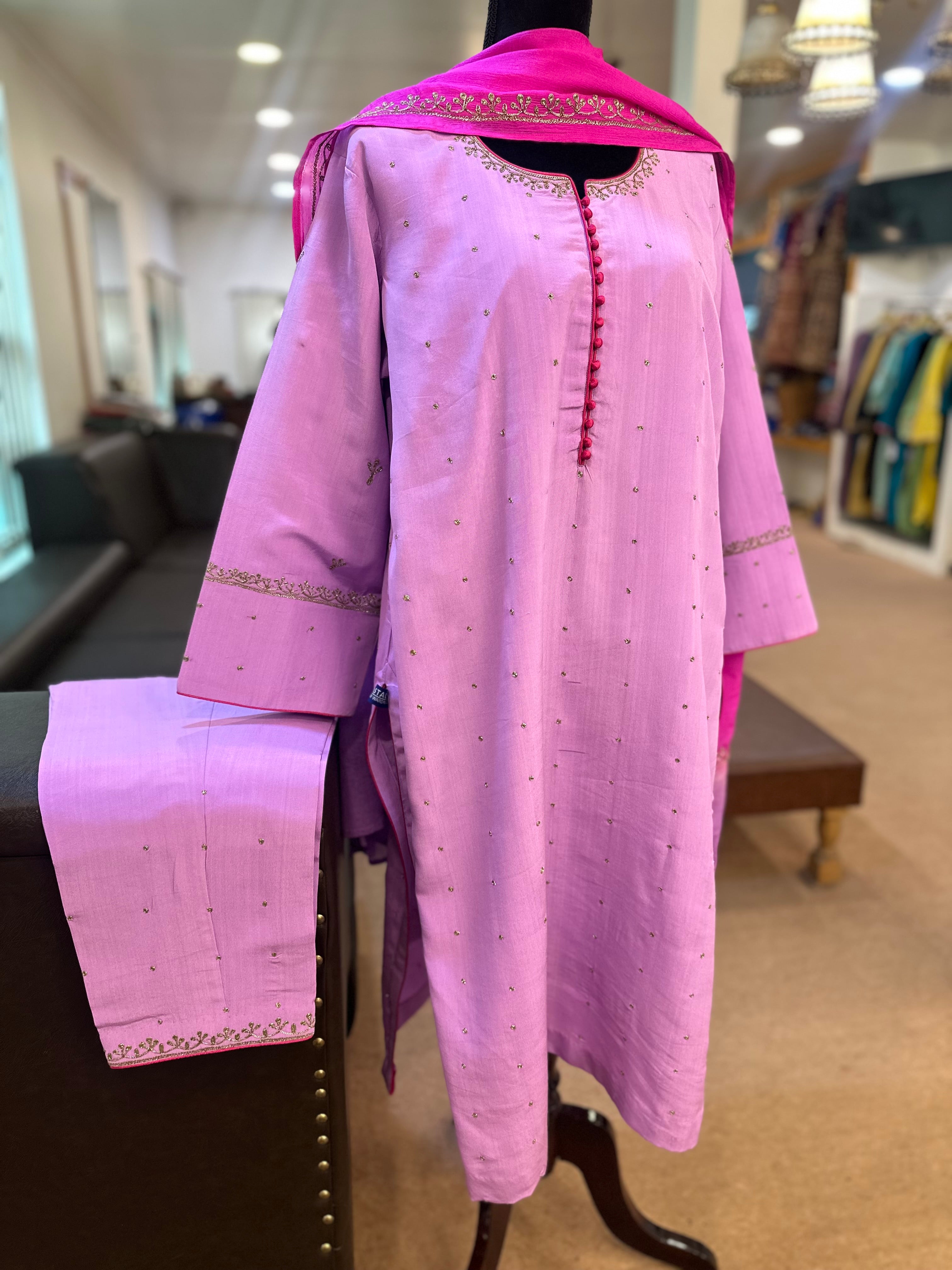 Purecrepe 3 piece kurta set mtks805