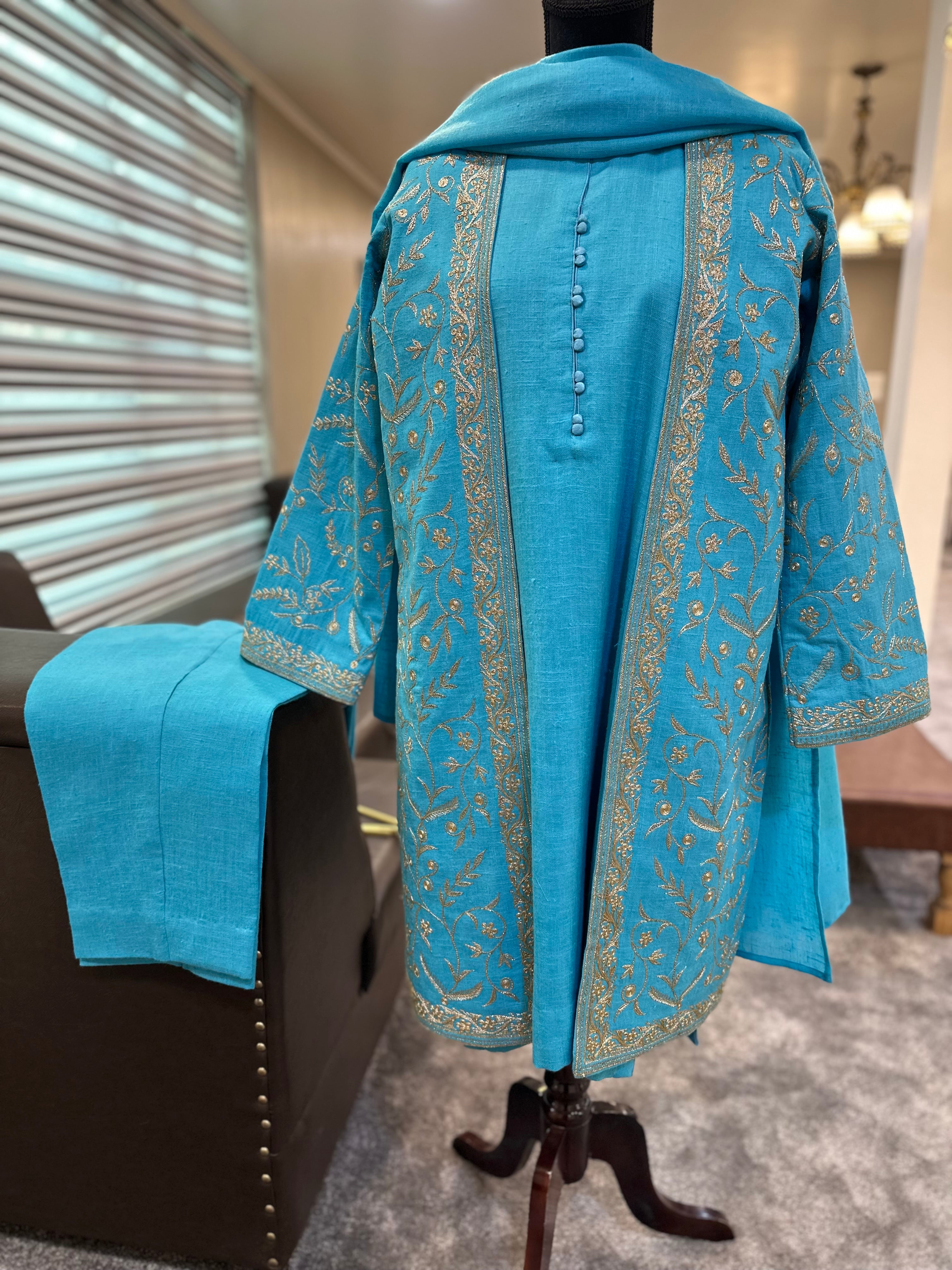 Purepashmina blend jacket set 4 piece