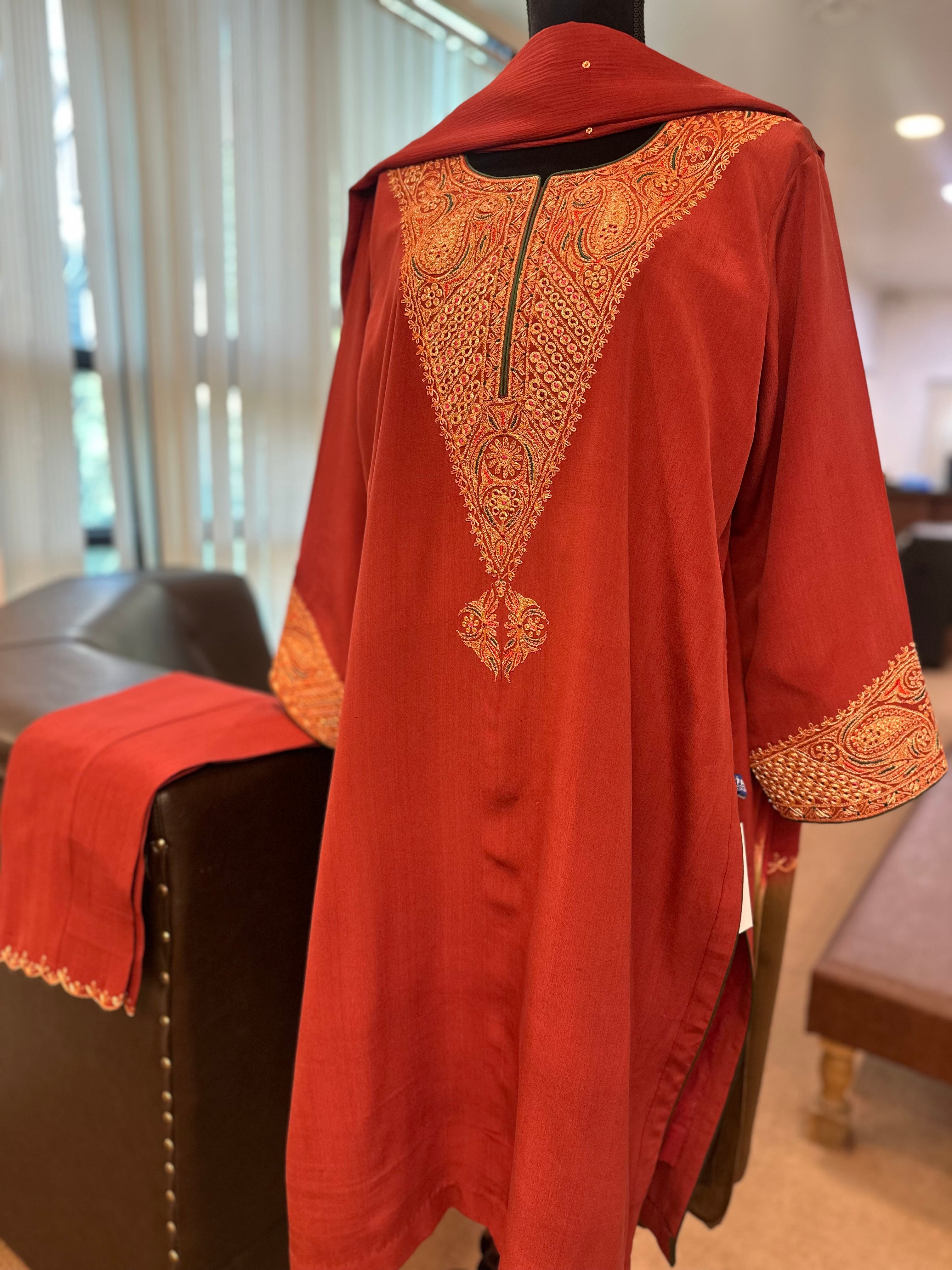 Purepashmina blend kurta set mtks803