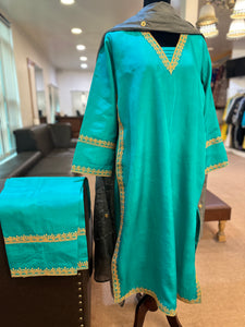 Pure silk tilla suit 3 piece mtks710