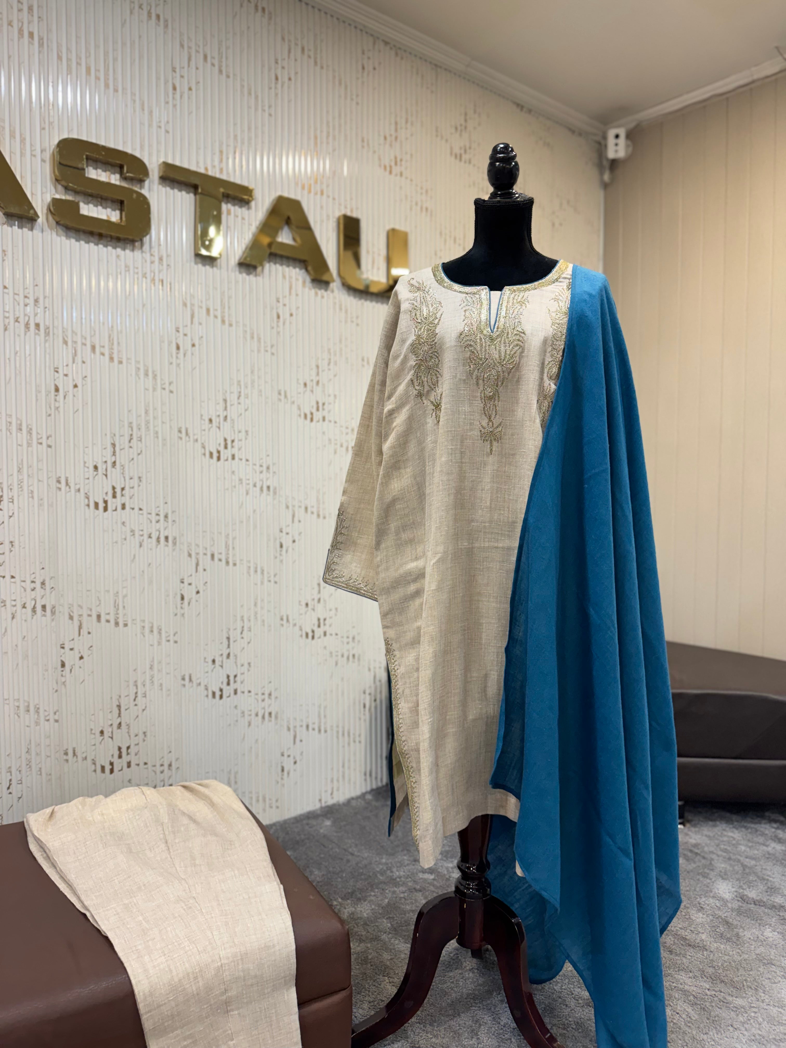 Ivory Mist Pashmina Blend Pheran