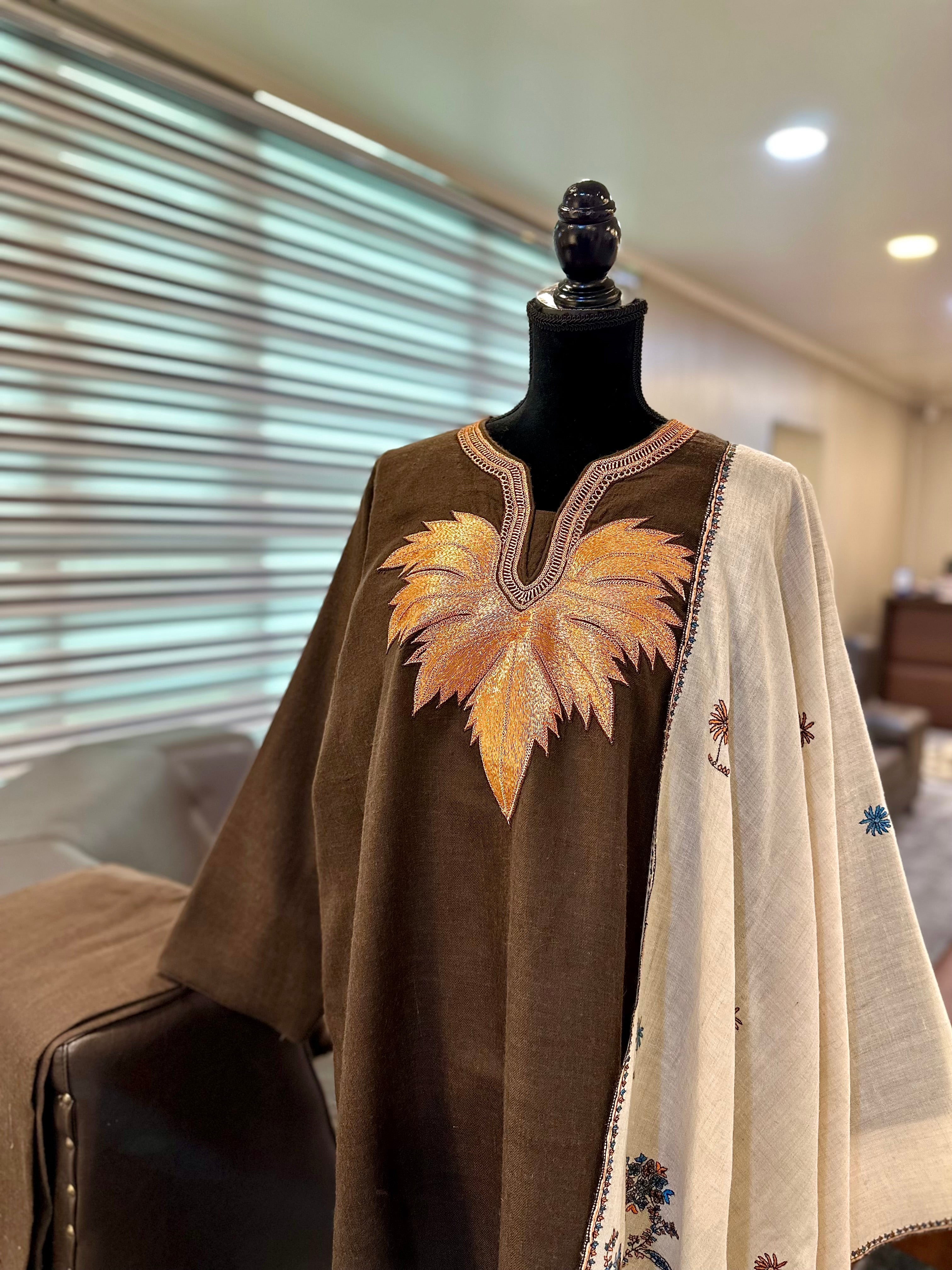 Purepashmina blend pheran set pwb523