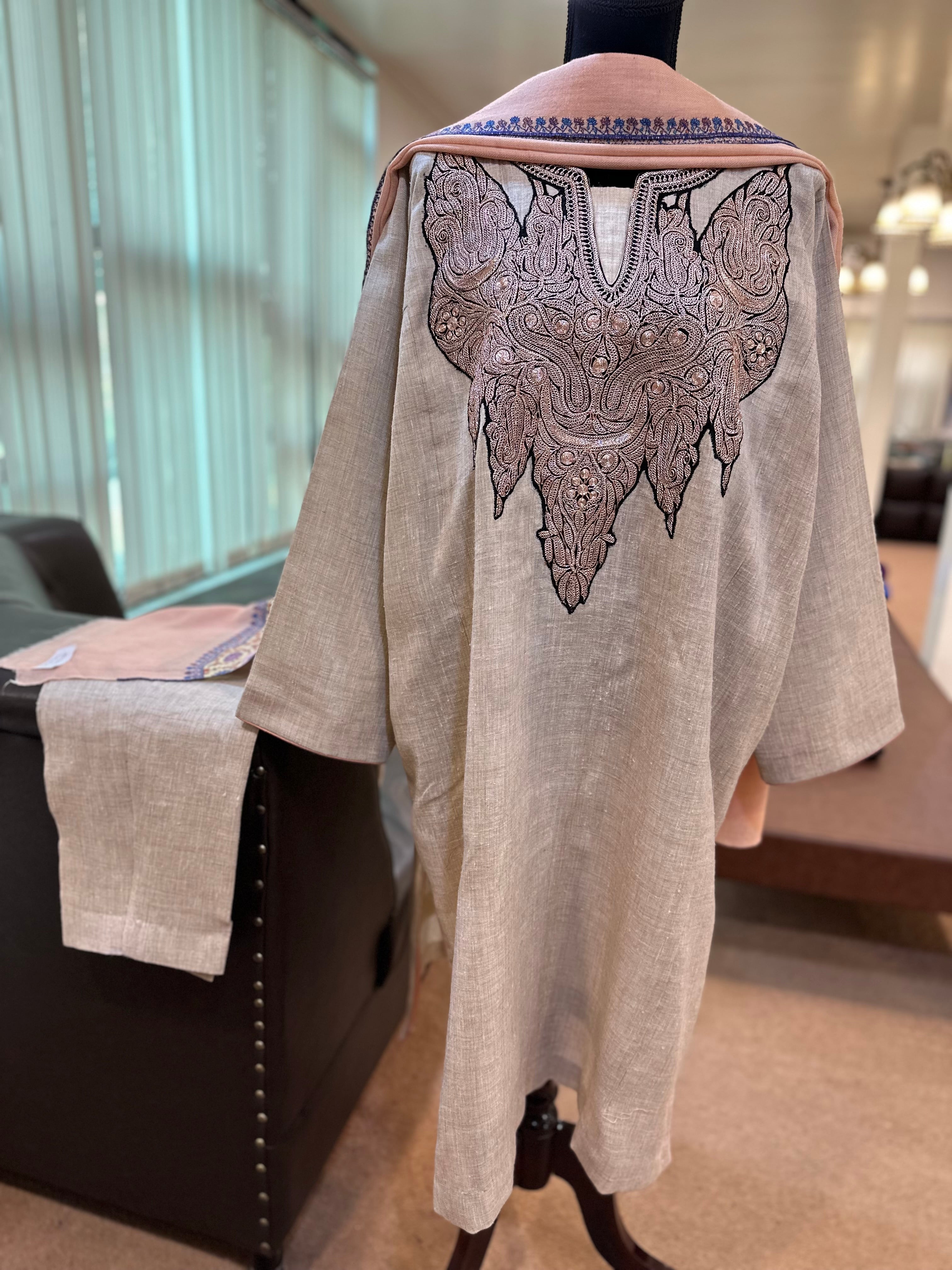 Purepashmina blend pheran set pwb490