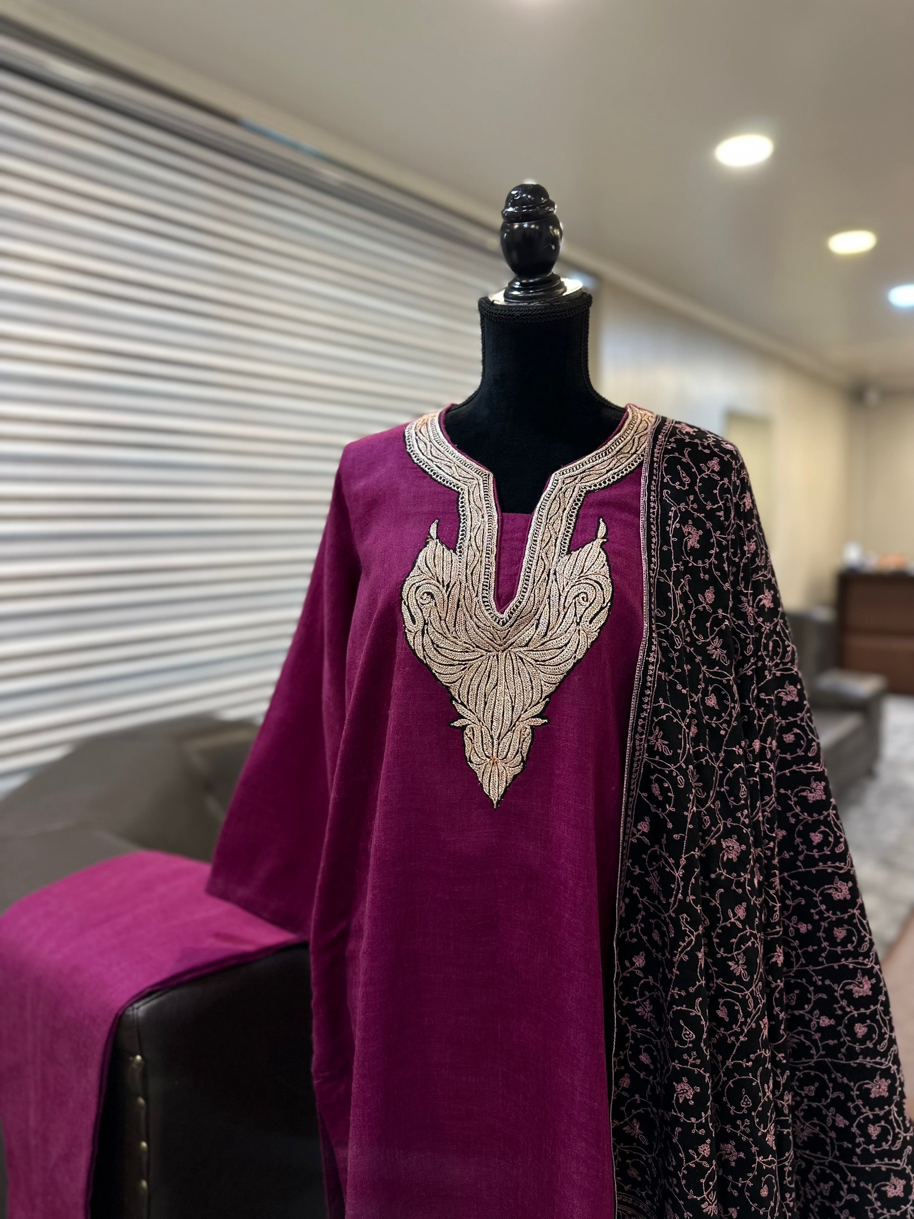 Purepashmina blend kurta set pwb513