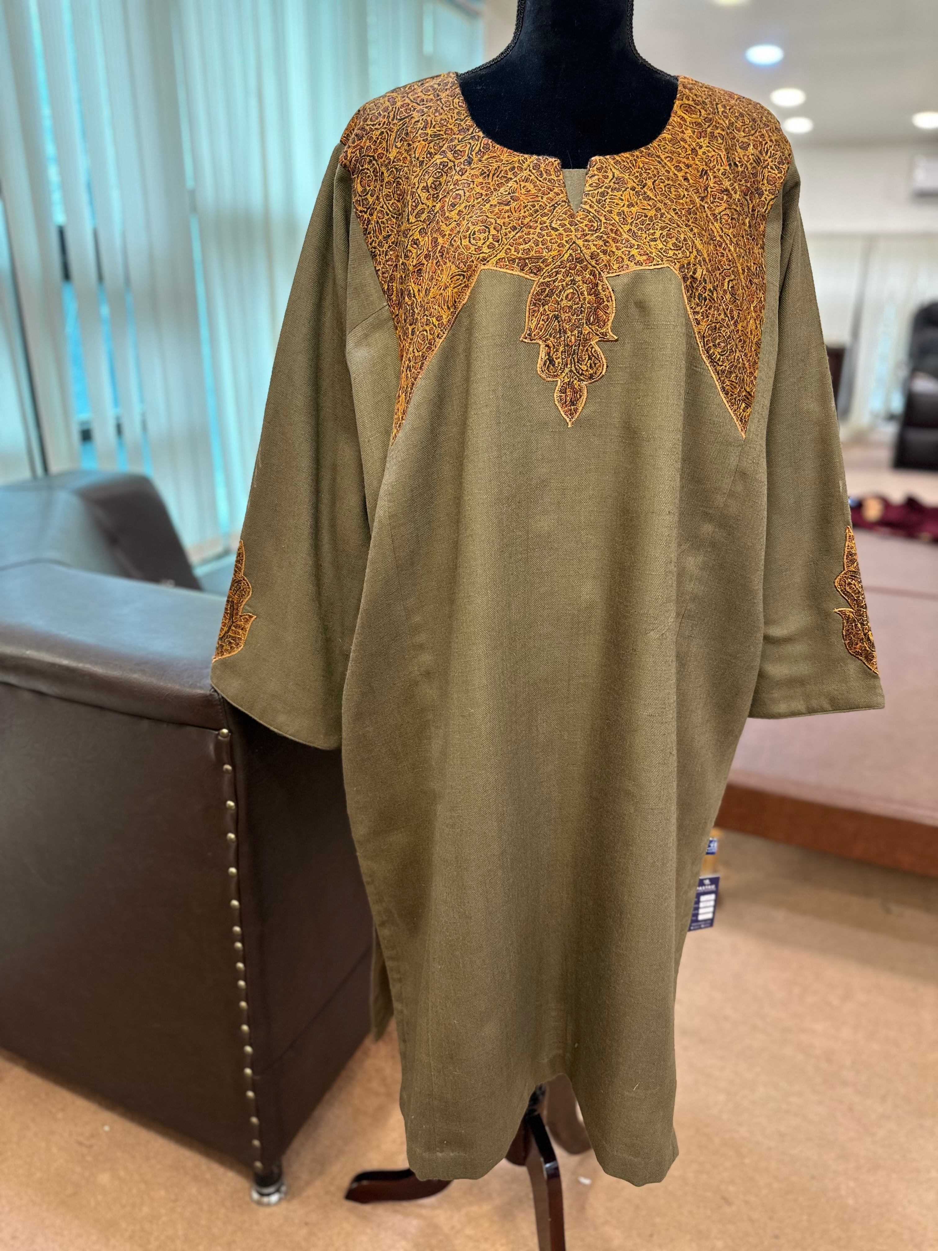 Purepashmina blend handsozni pheran pwb387