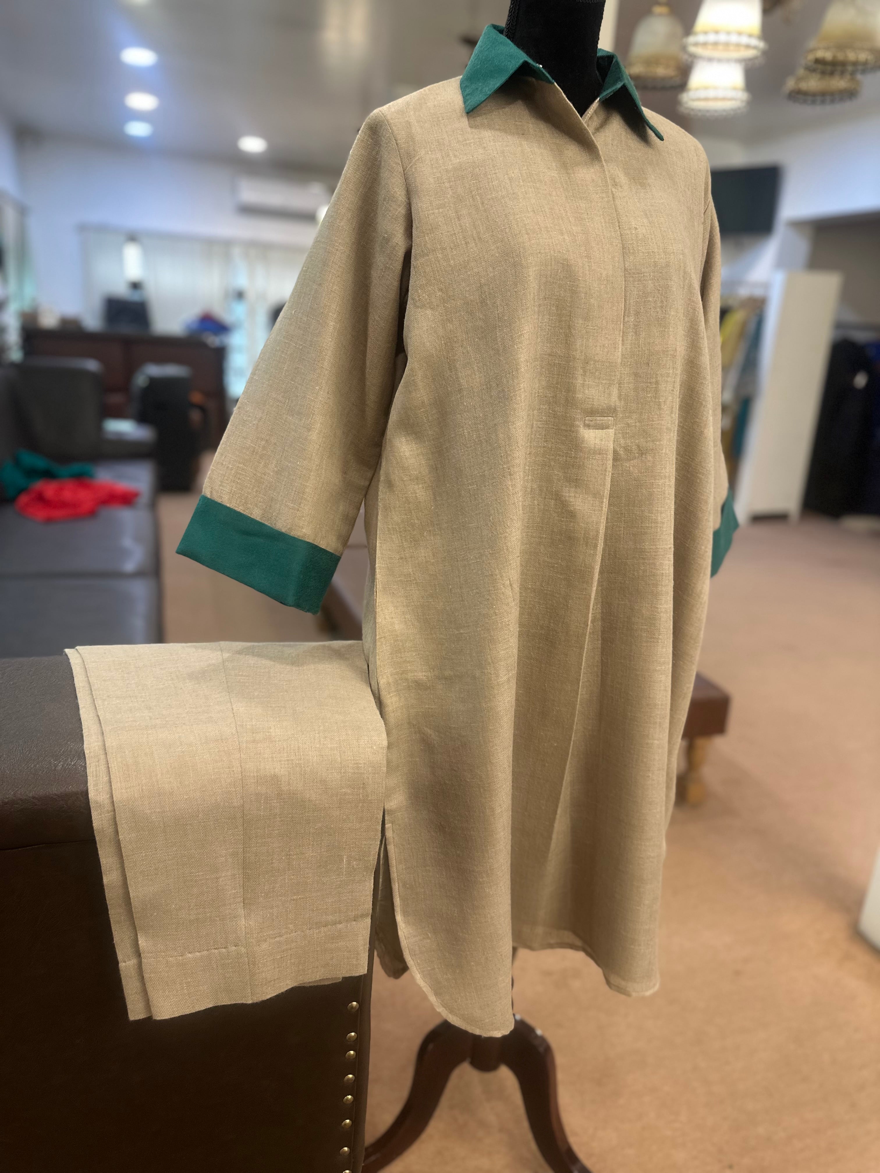 Purepashmina blend kurta set pwb450