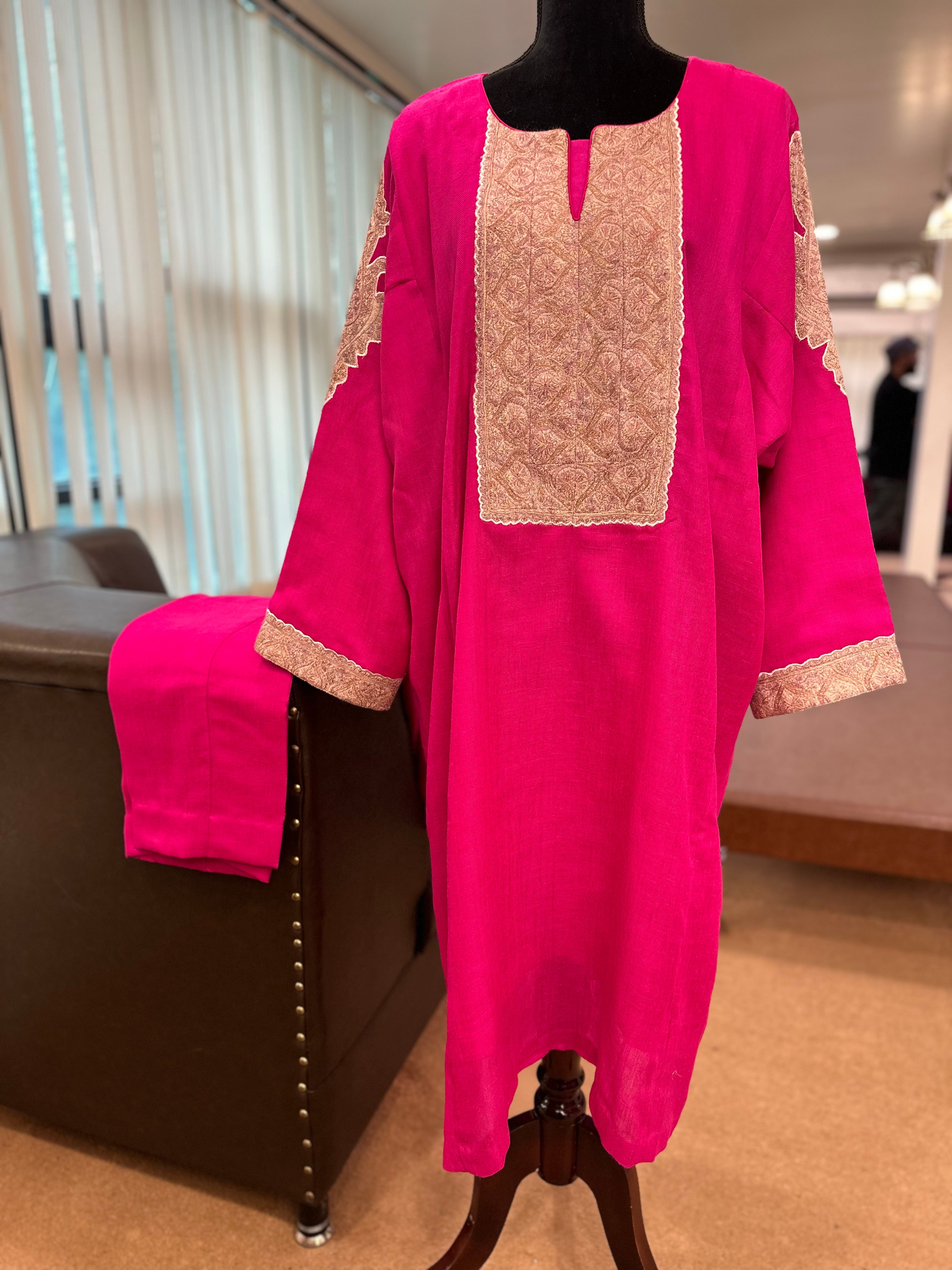 Purepashmina blend pheran set pwb375