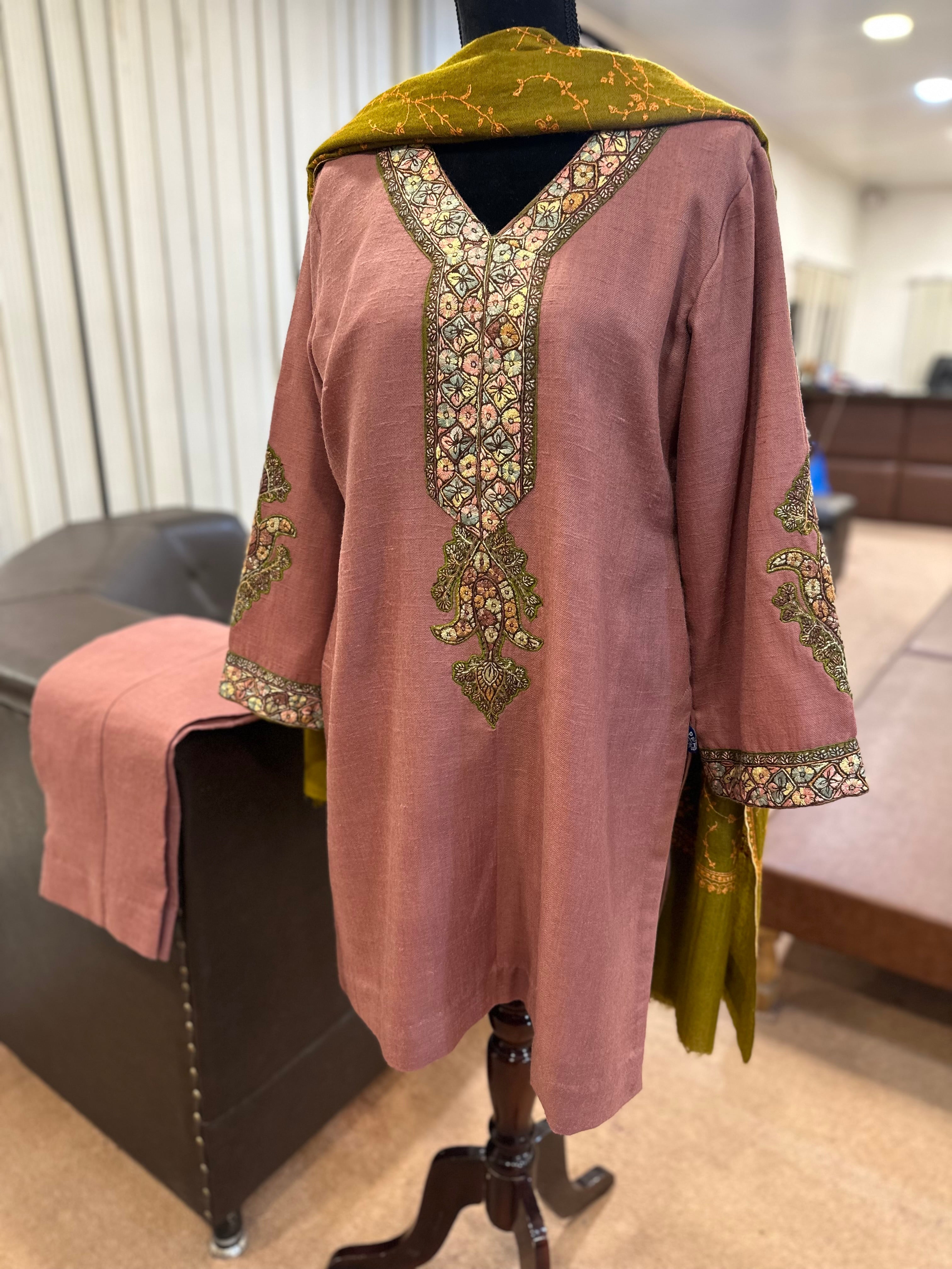 Purepashmina blend kurta set pwb494