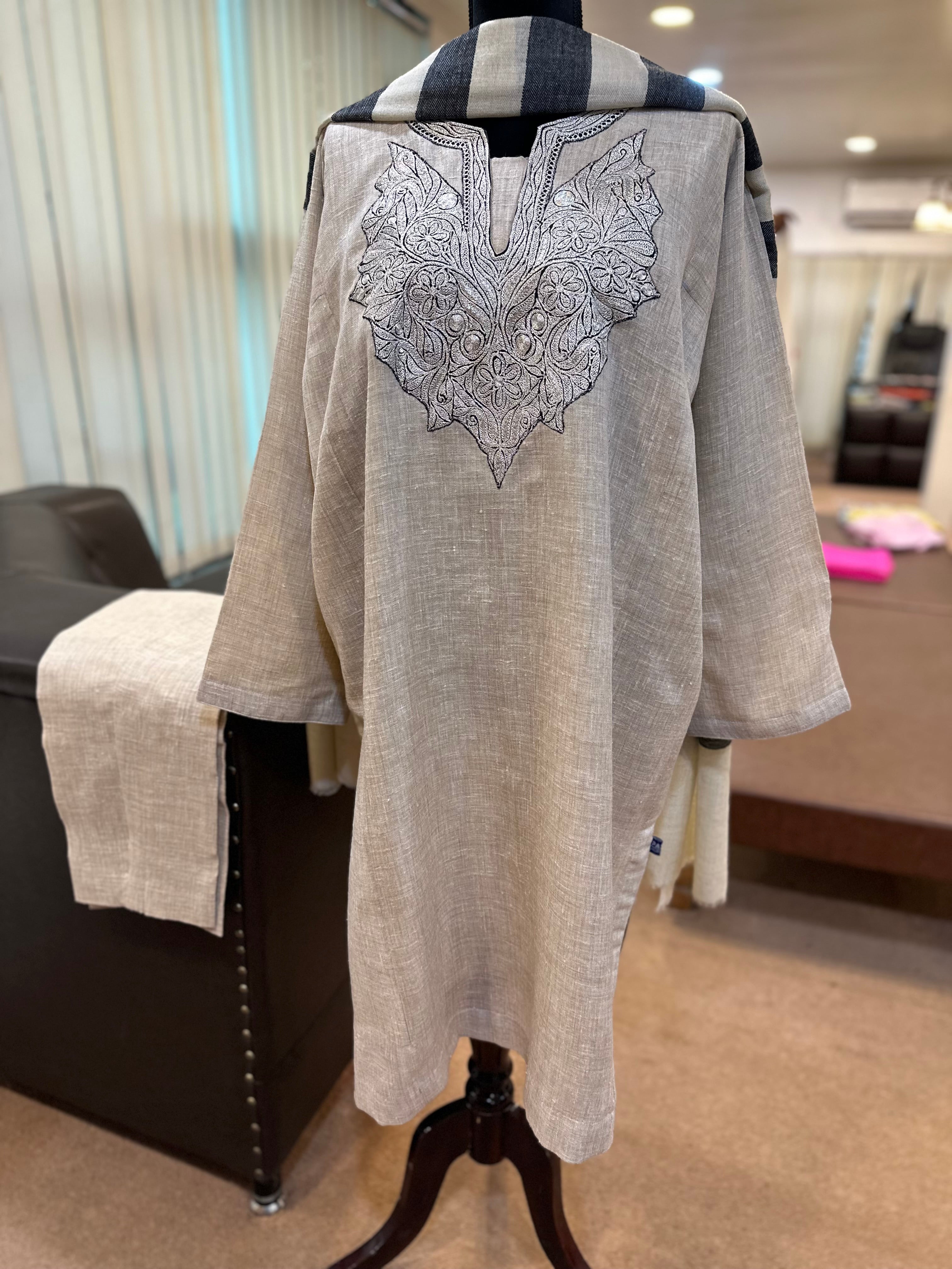 Purepashmina blend pheran set pwb474