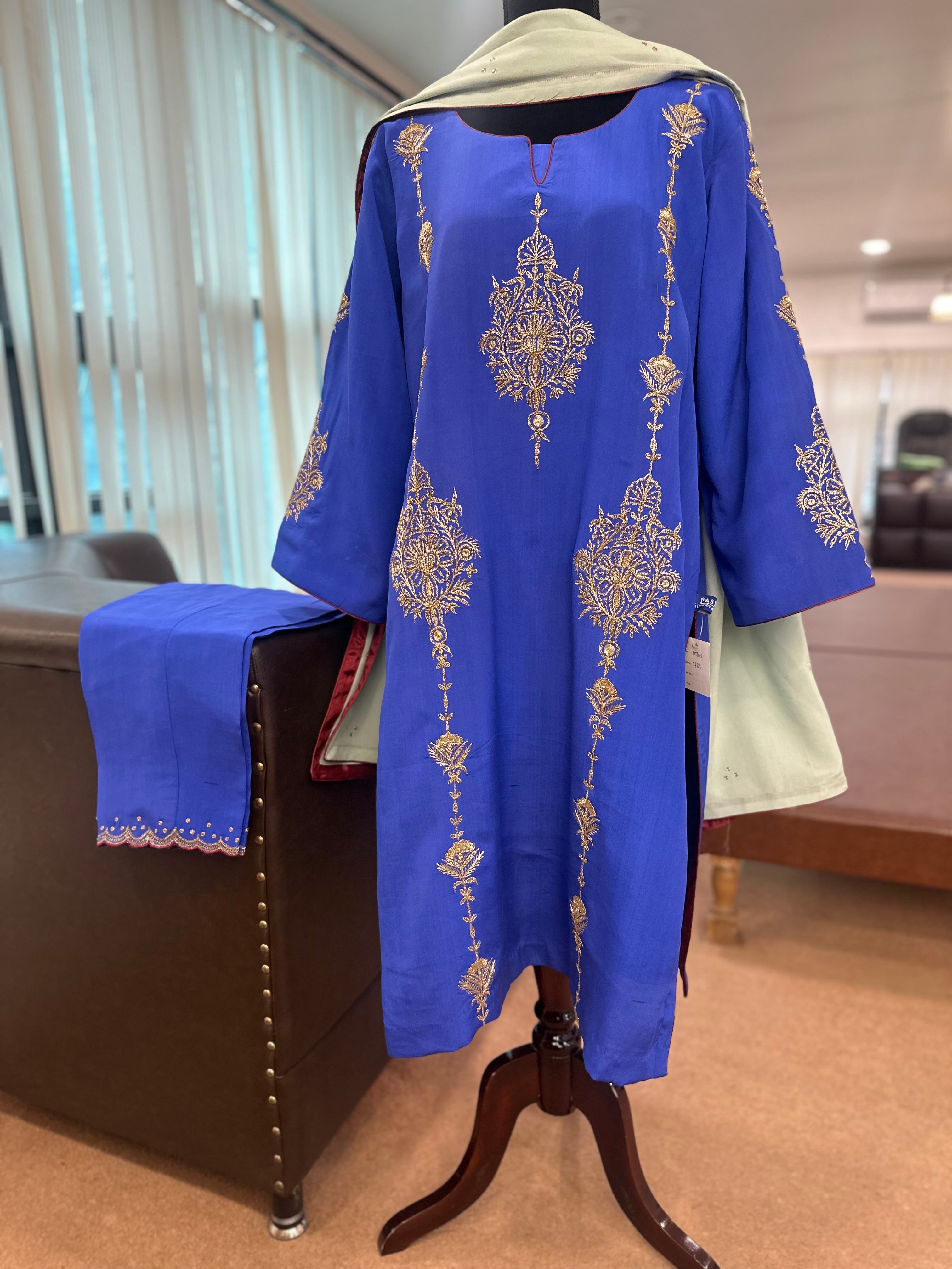 Purecrepe 3 piece kurta set mtks788