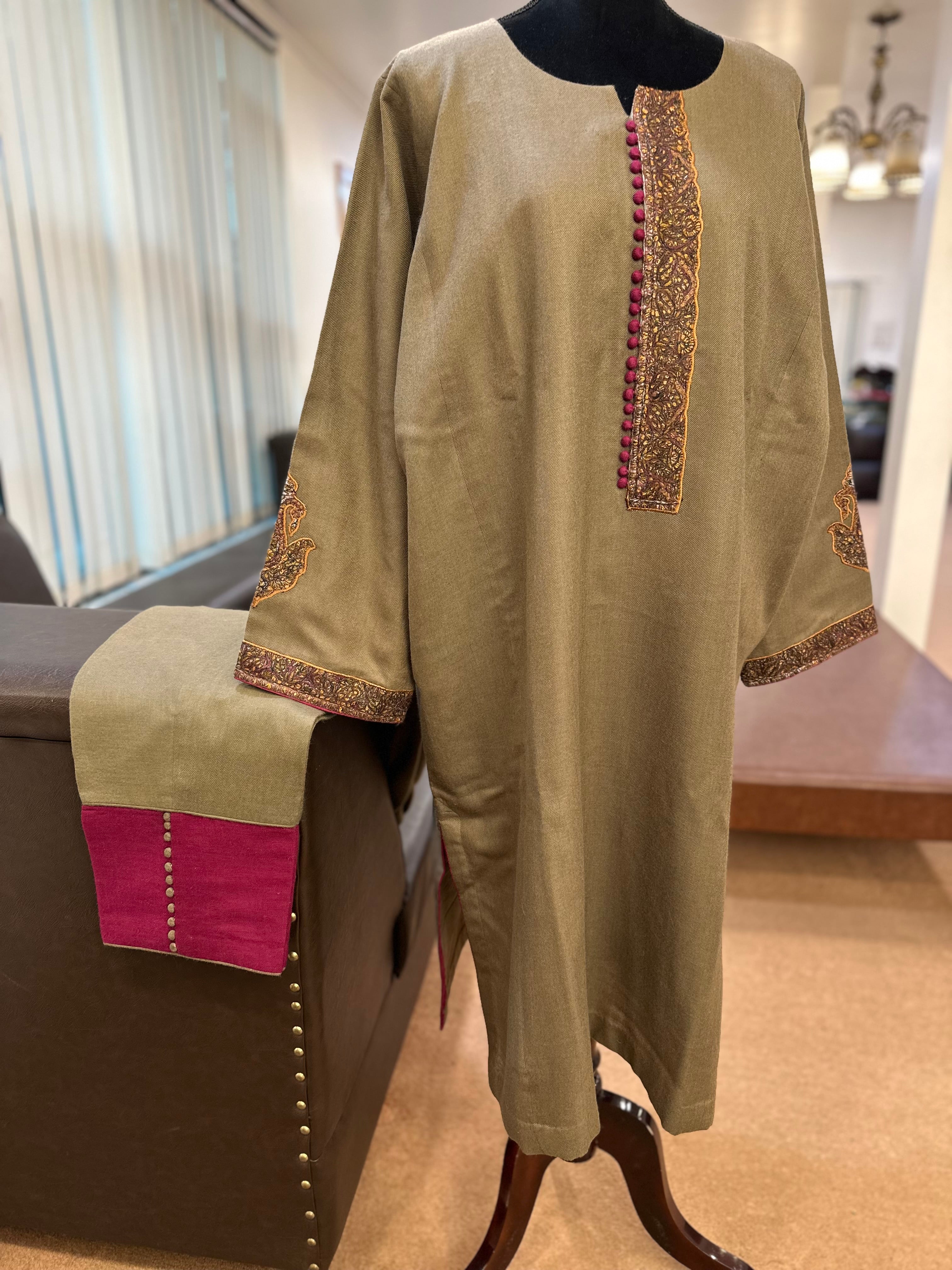 Purepashmina blend pheran set pwb377