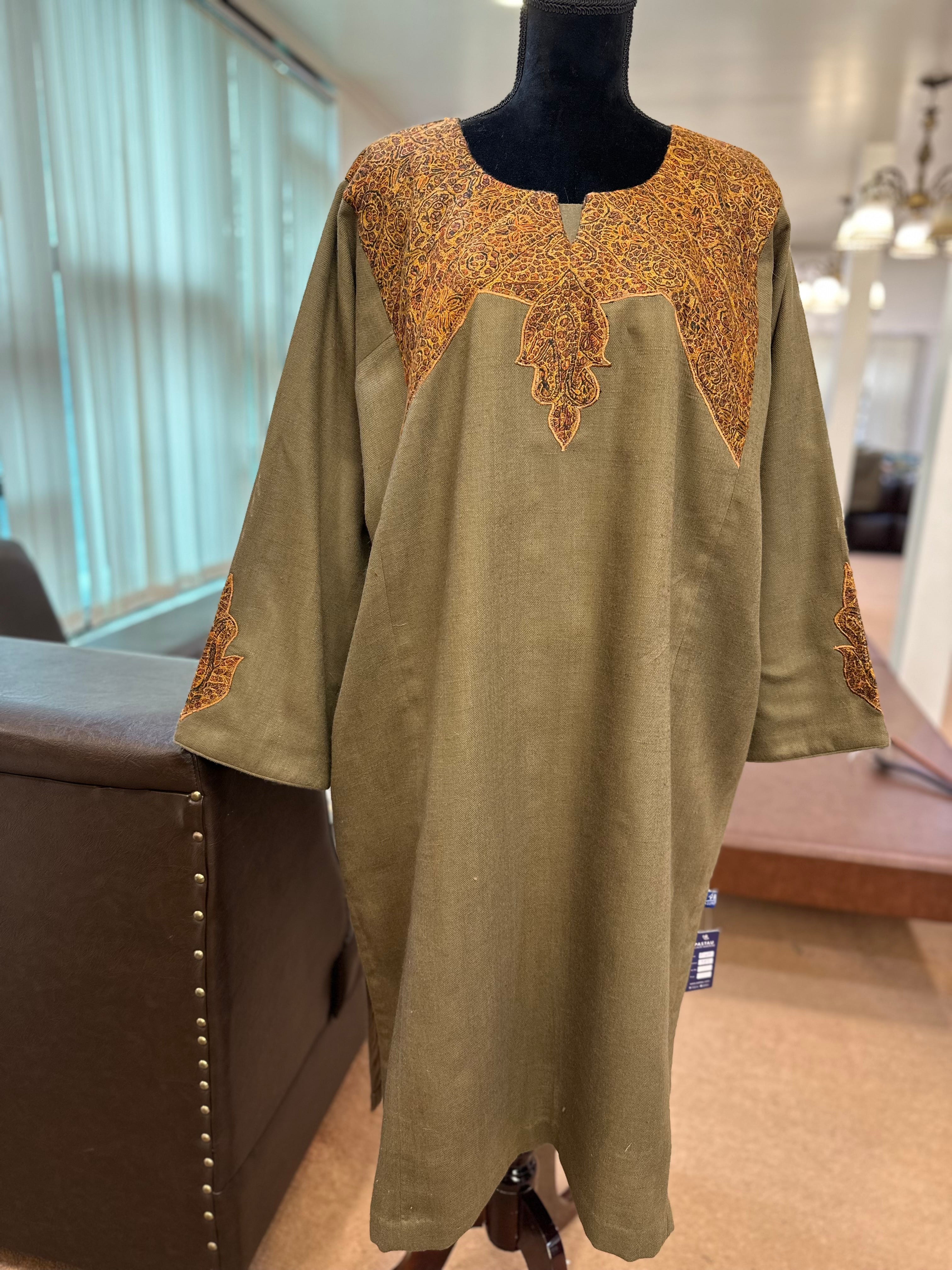 Purepashmina blend handsozni pheran pwb387