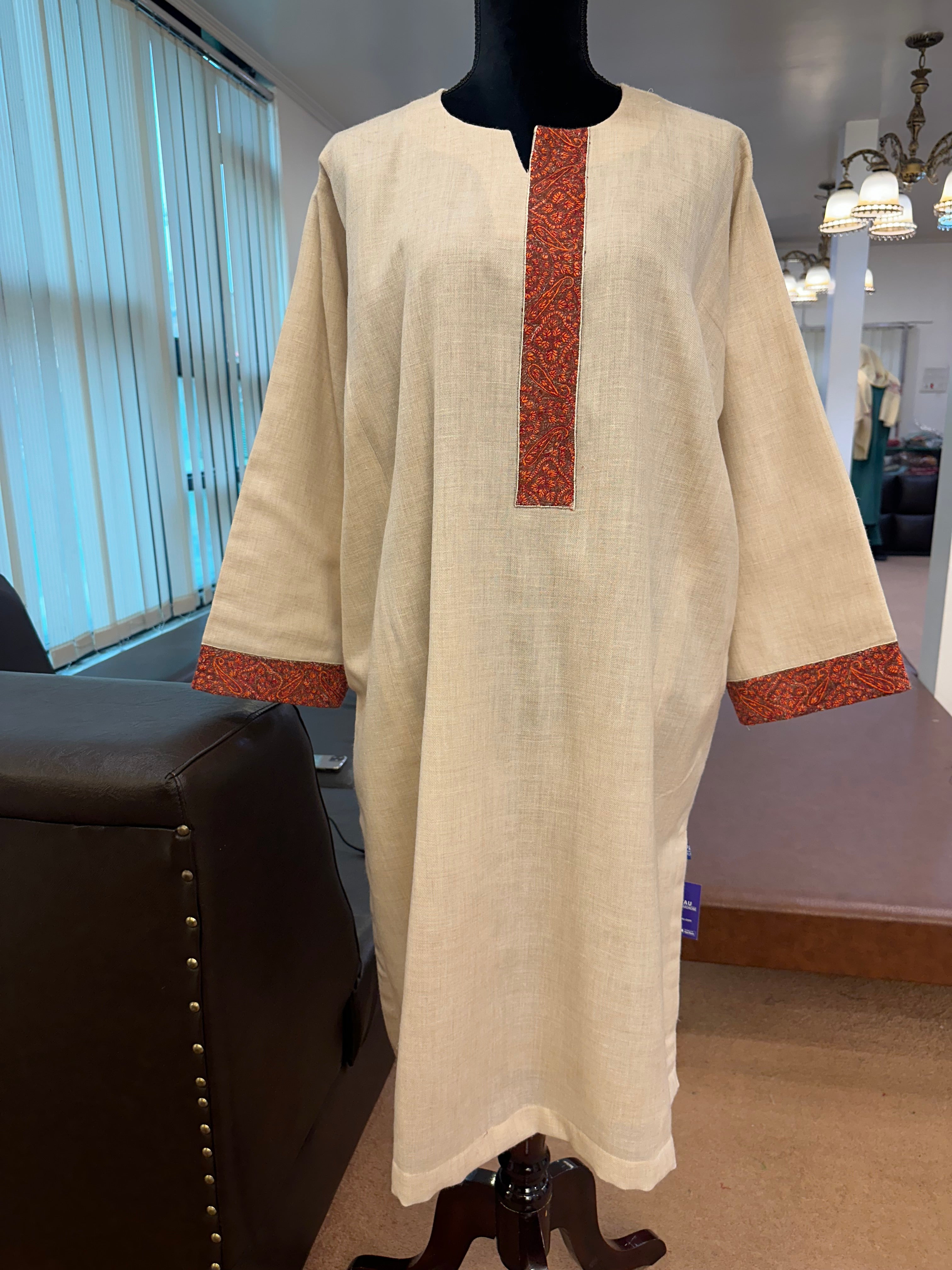Purepashmina blend pheran pwb282