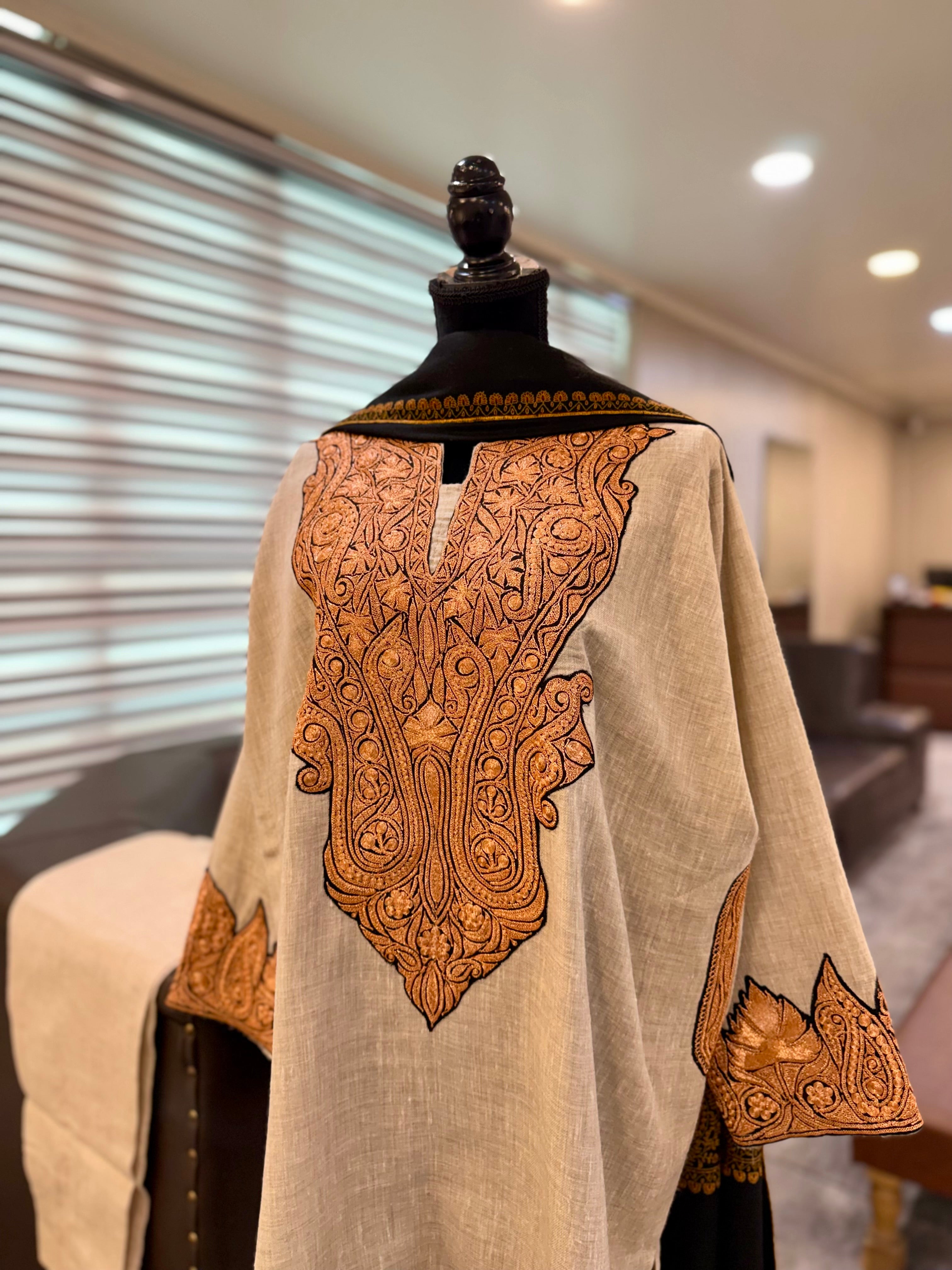 Purepashmina blend pheran style kurta set pwb562