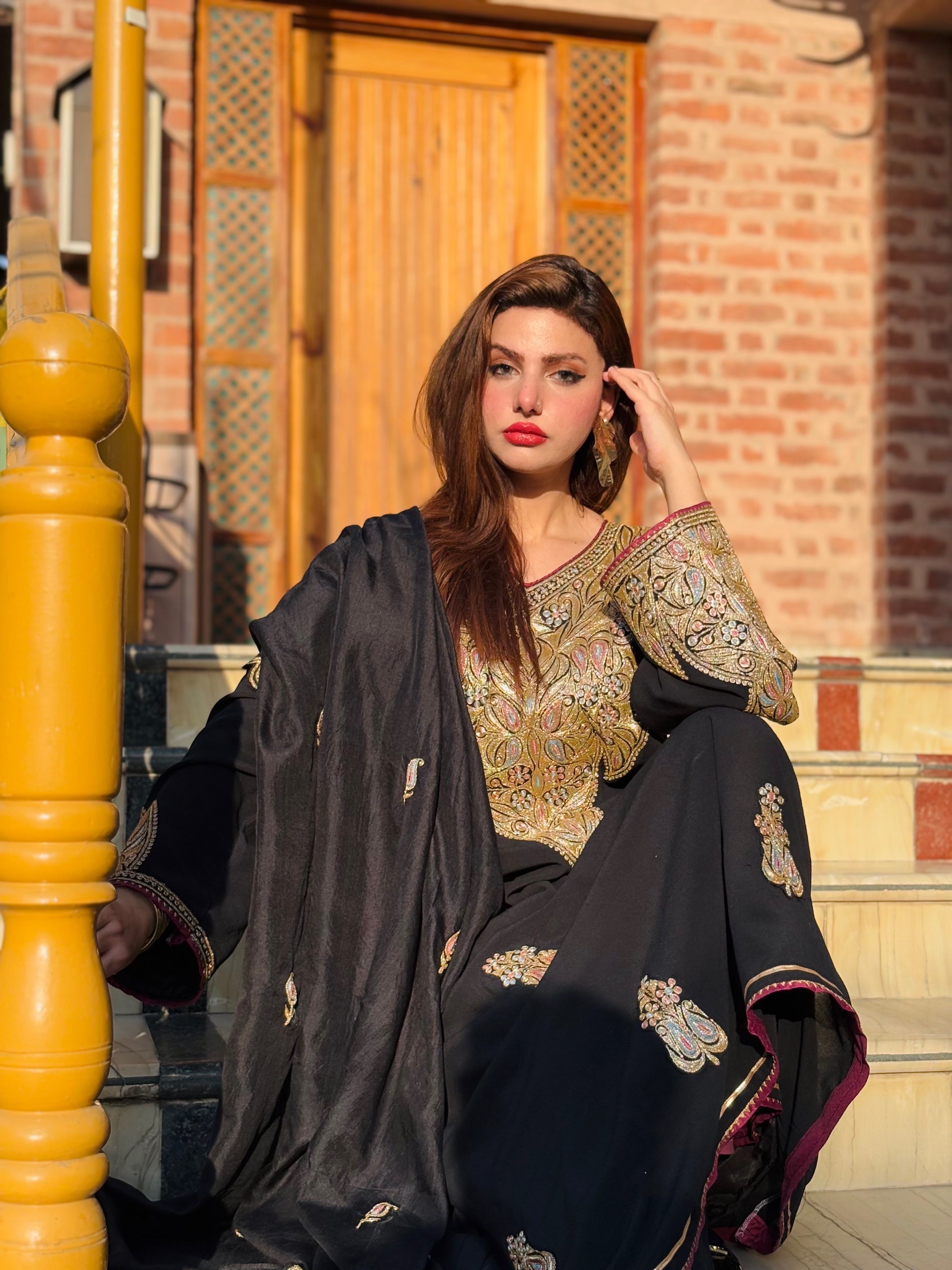 Purecrepe 3 piece kurta set mtks852