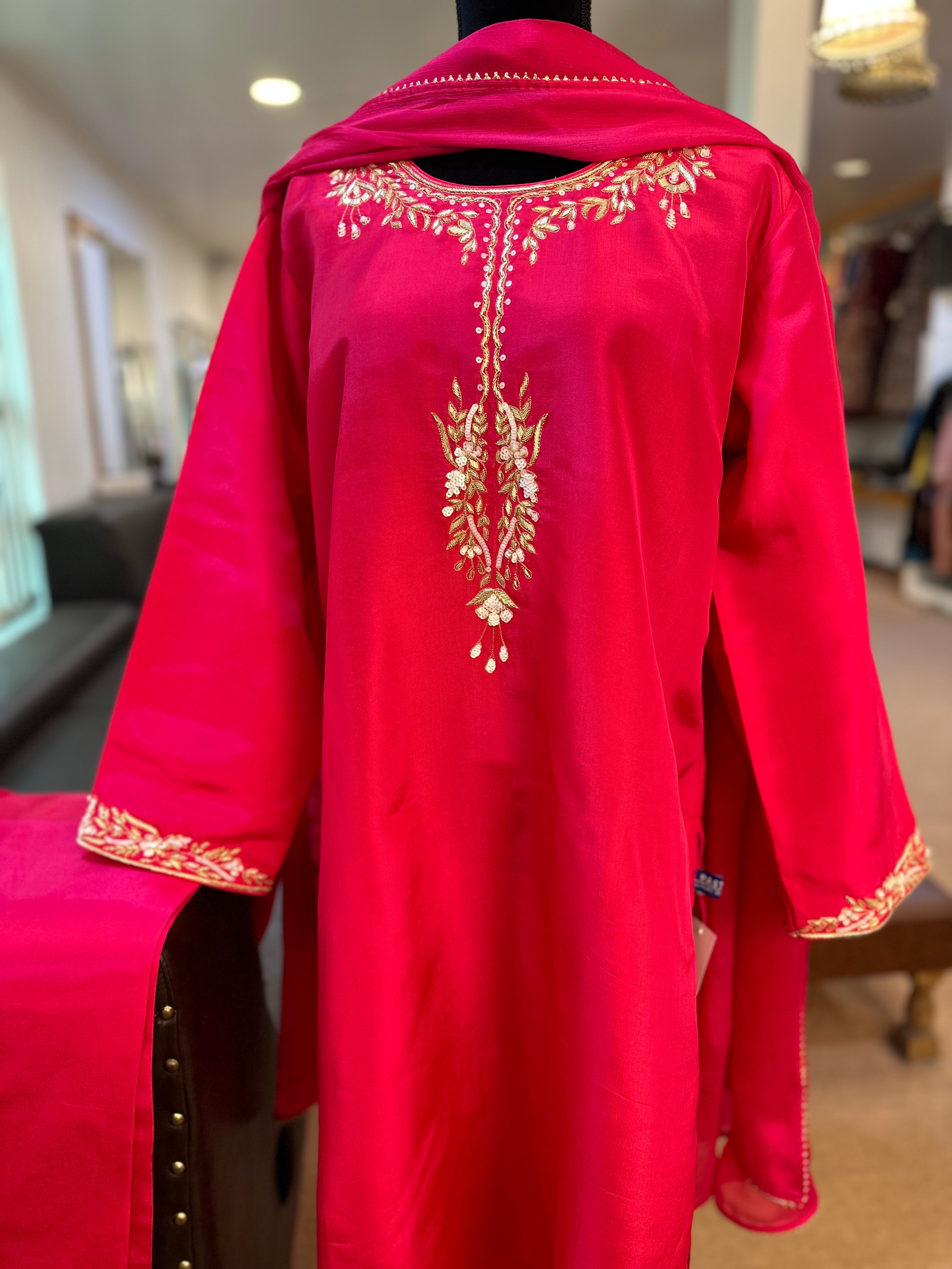 Hand embroidered kurta set 3pc pbks785