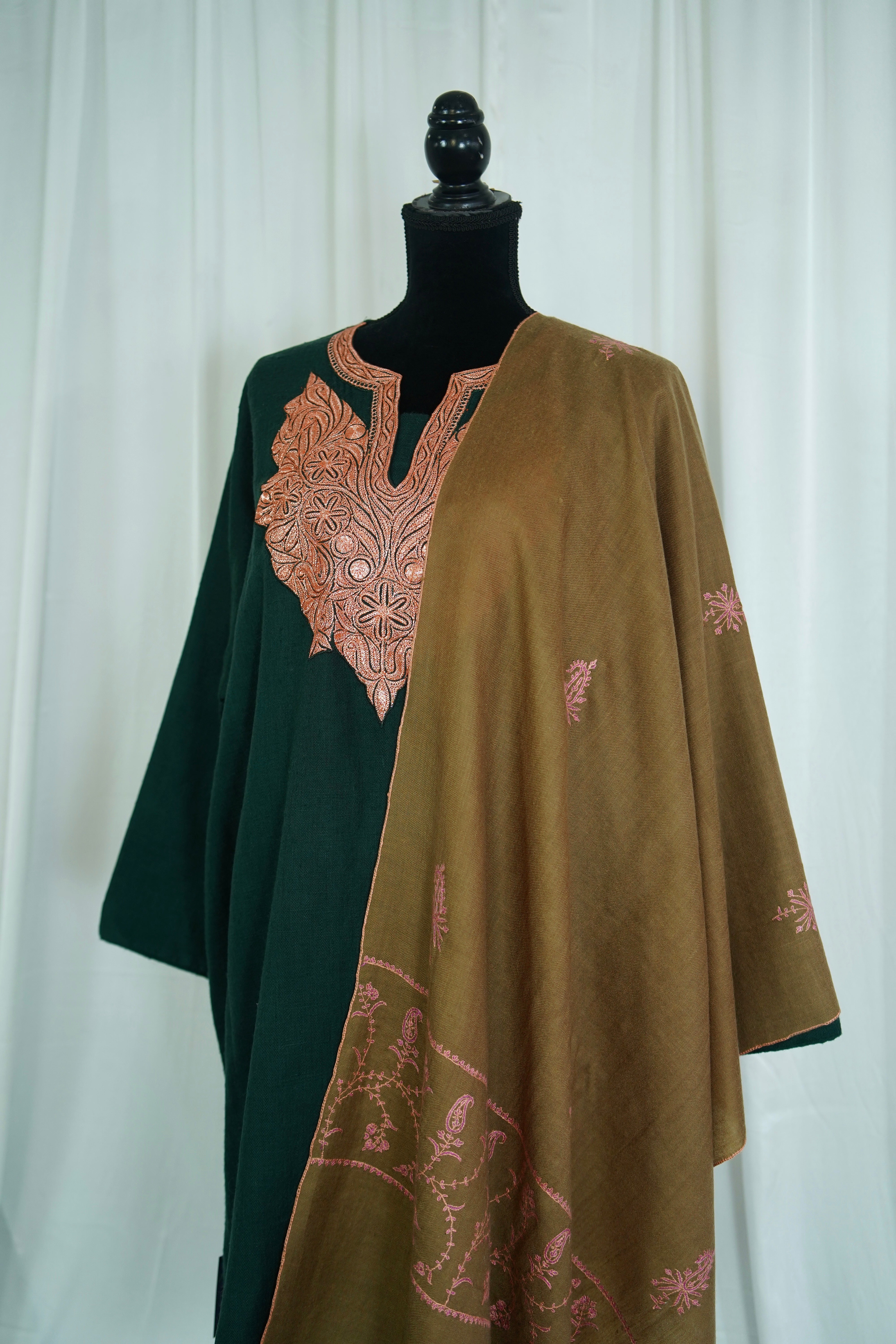 Purepashmina blend pheran set pwb486