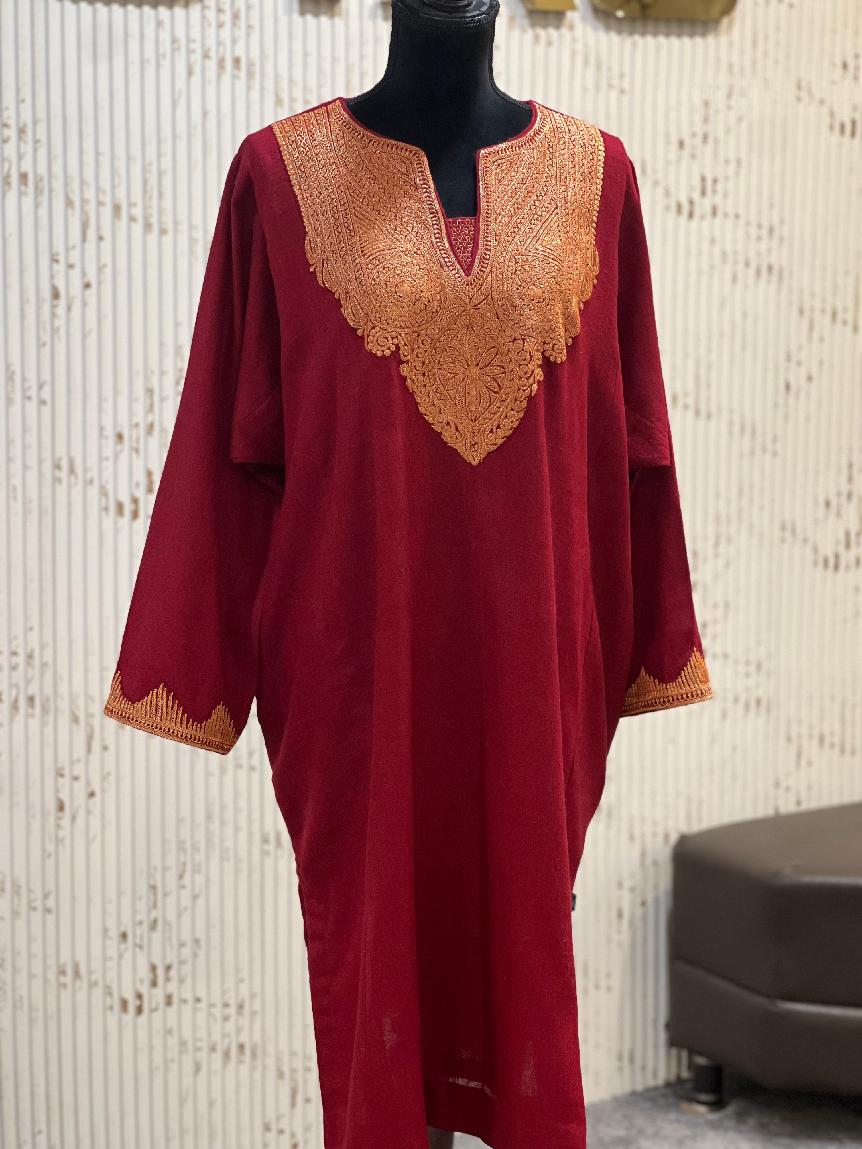 Pure pashmina blend pheran set 2pc pwb505