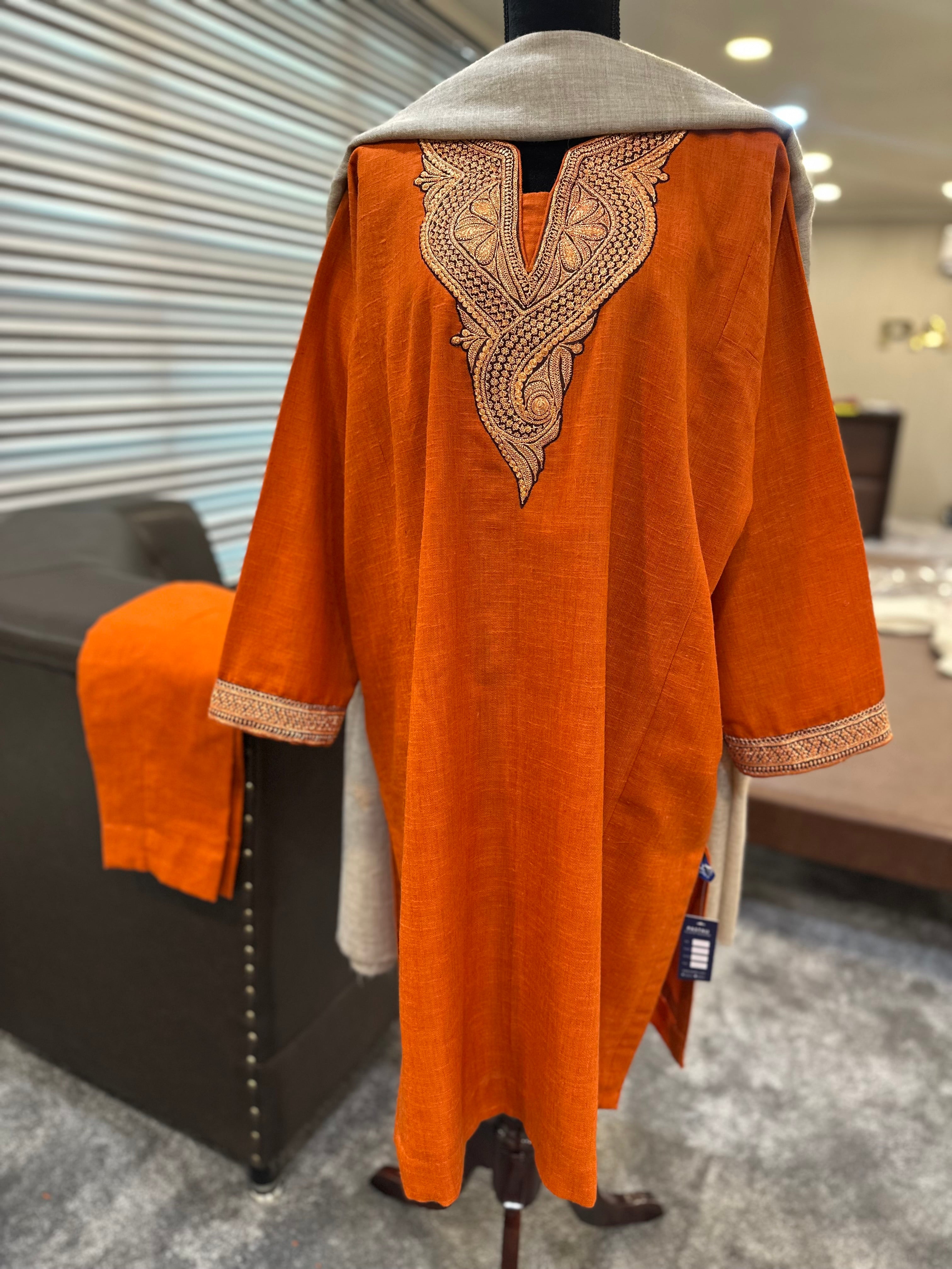 Purepashmina blend pheran set pwb517