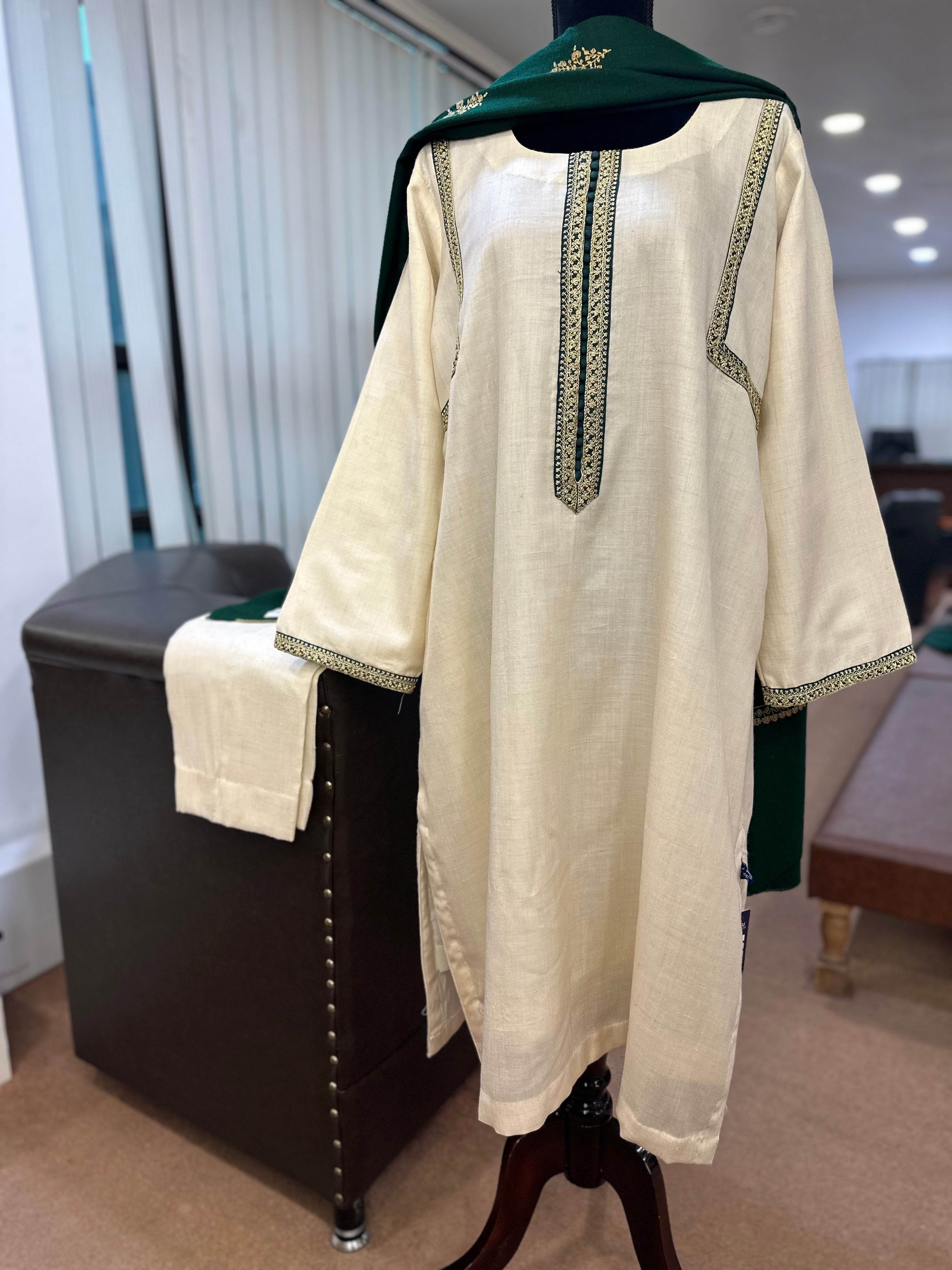 Purepashmina blend kurta set pwb395