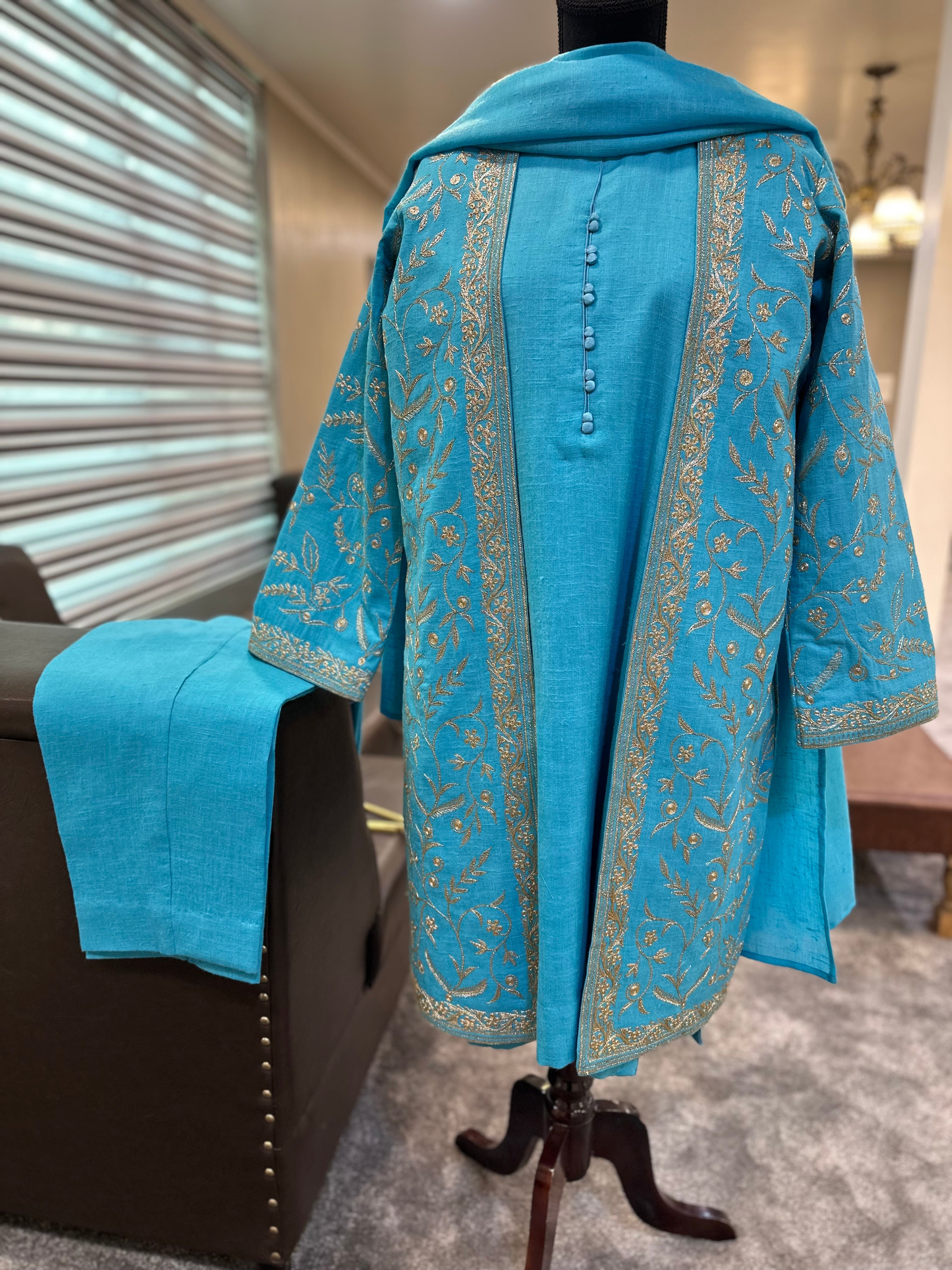 Purepashmina blend jacket set 4 piece