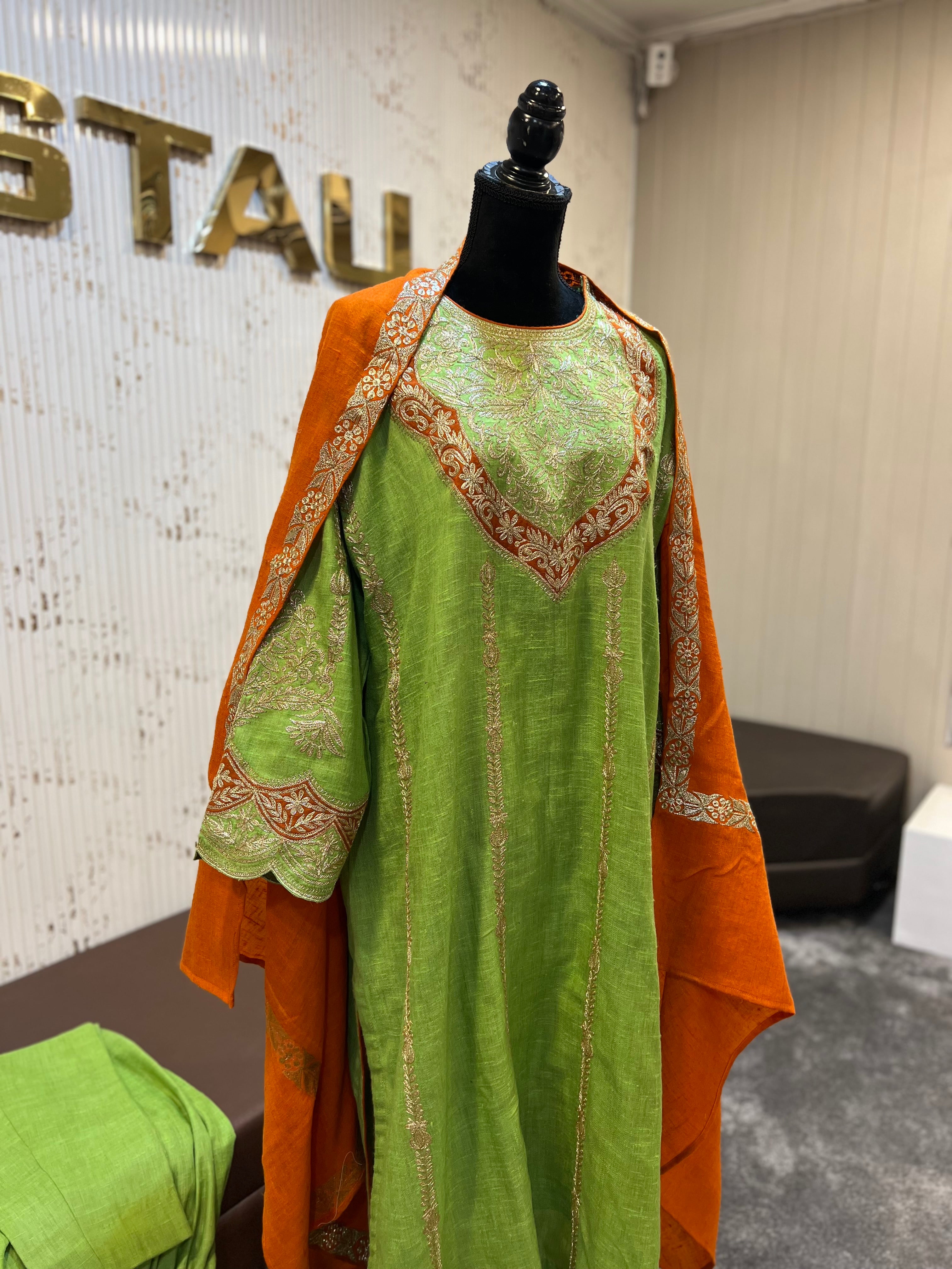 Pure pashmina blend 3pc kurta set