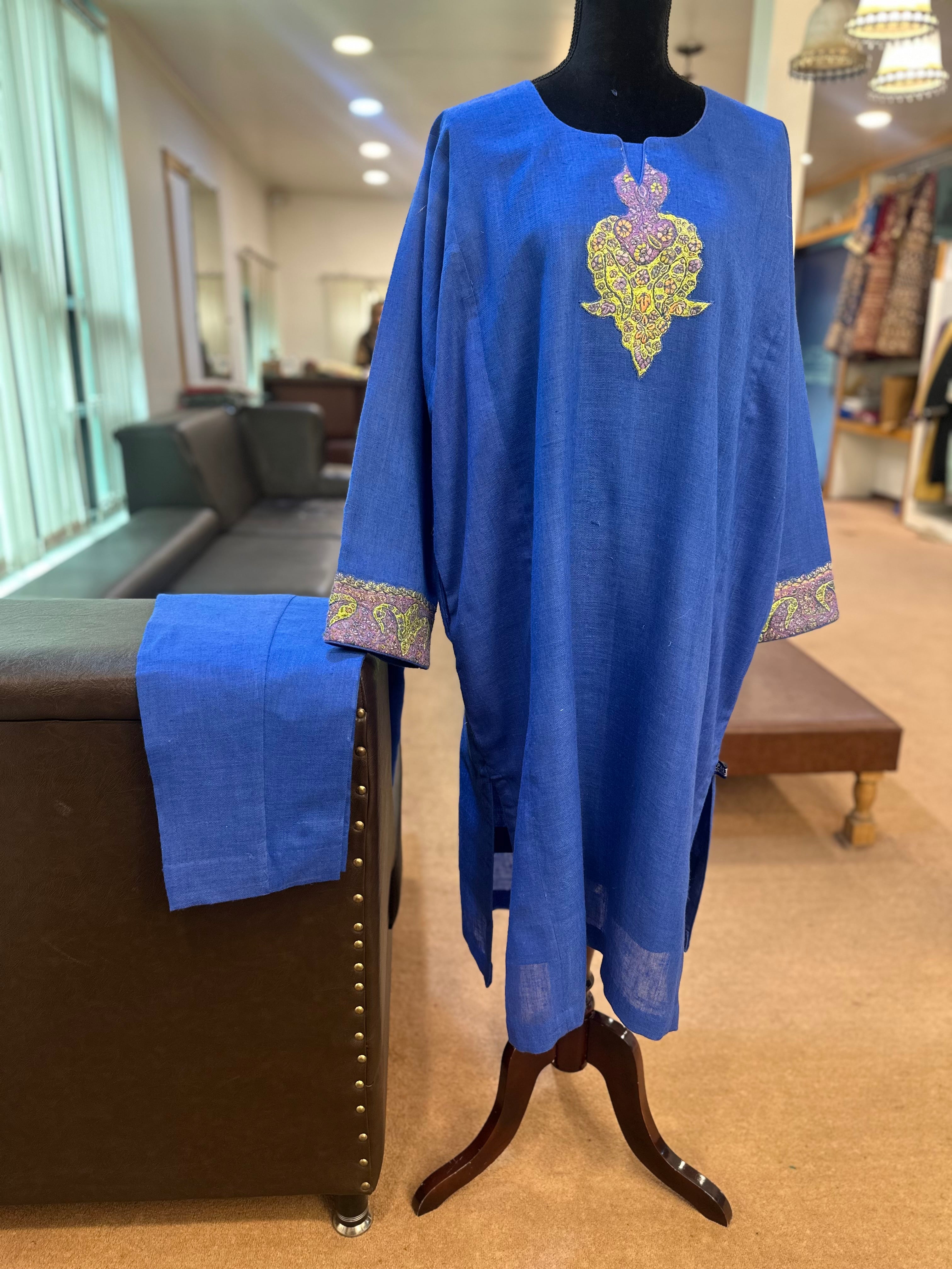 Purepashmina blend pheran set pwb455