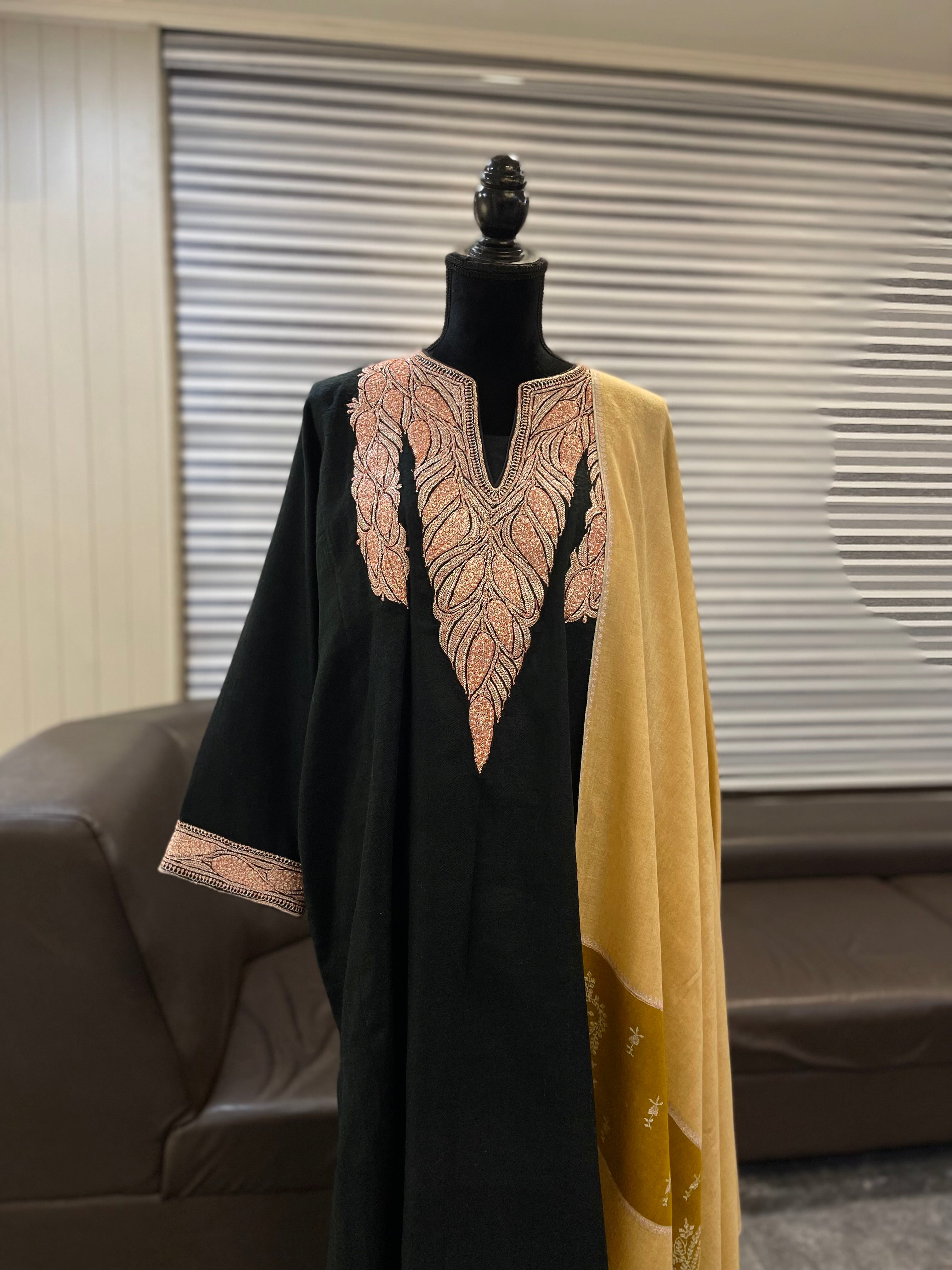 Purepashmina blend pheran set pwb514